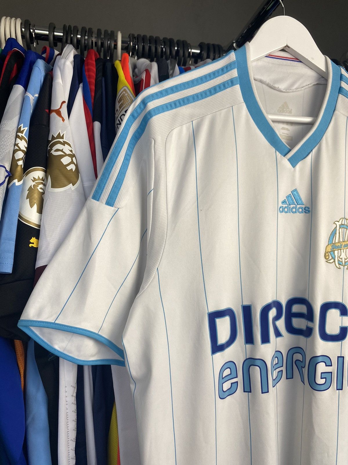 Adidas 2009/10 ADIDAS OLYMPIQUE MARSEILLE SOCCER FOOTBALL JERSEY Size US L / EU 52-54 / 3 - 3 Thumbnail