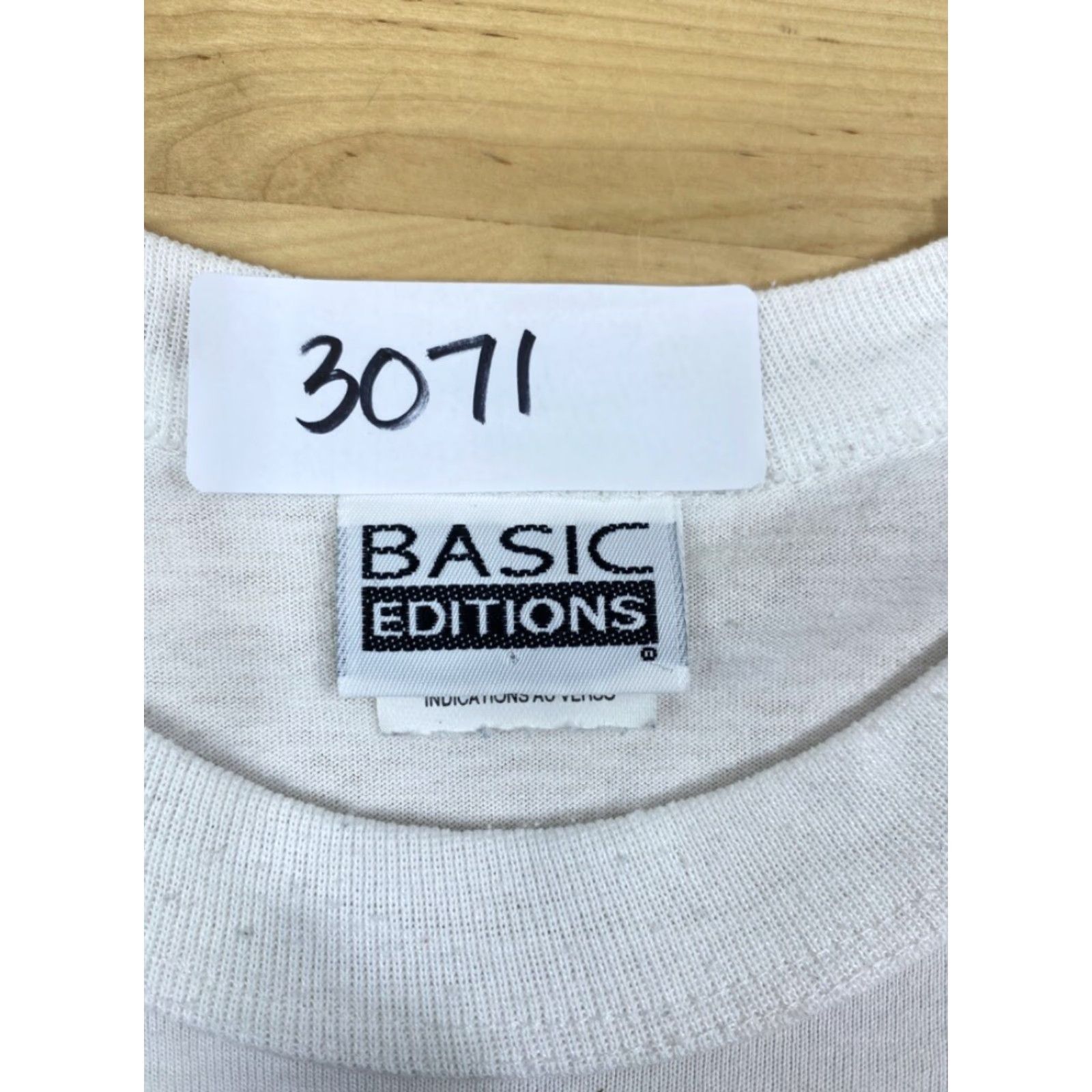 Basic Editions Basic Editions Oversized White Cotton Blend Floral Graphic Sweater L 1990s Casual Womens Men? Size L / US 10 / IT 46 - 4 Thumbnail