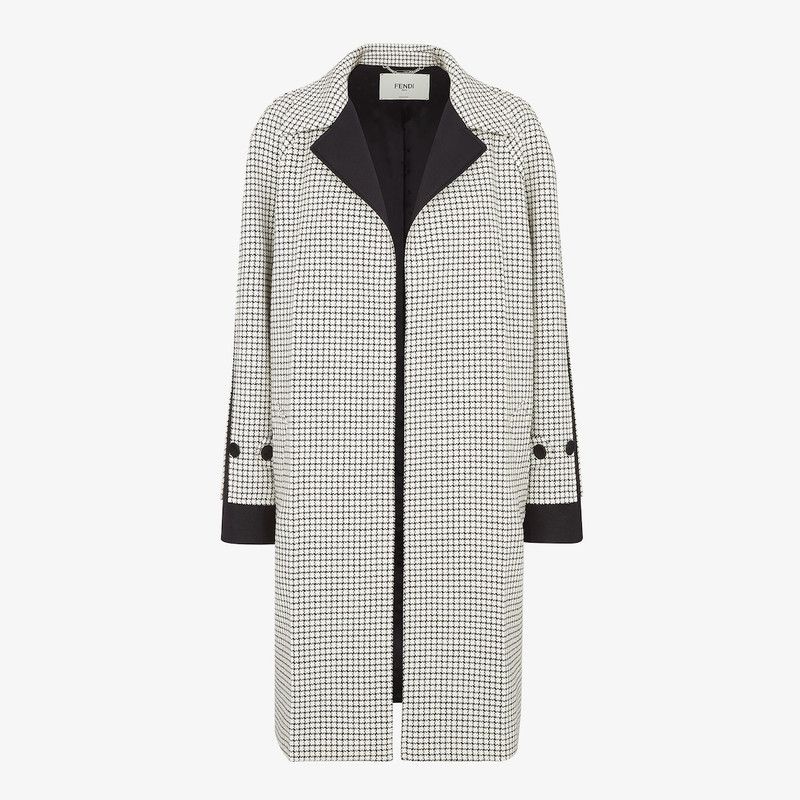 Fendi o1s1wg110326 Overcoat in White/Black Size XL / US 12-14 / IT 48-50 - 1 Thumbnail