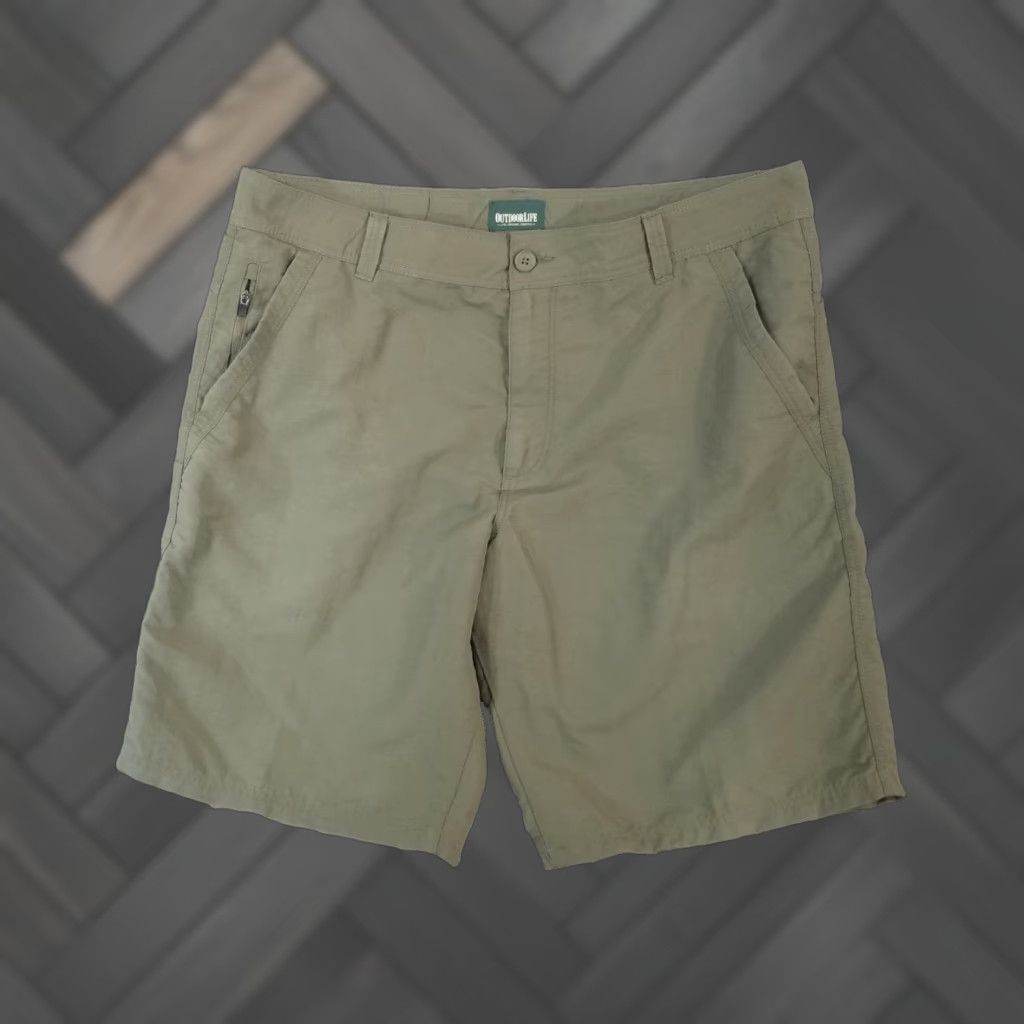 VINTAGE Outdoor Life Mens Shorts 38 Navy Blue Cargo Pockets