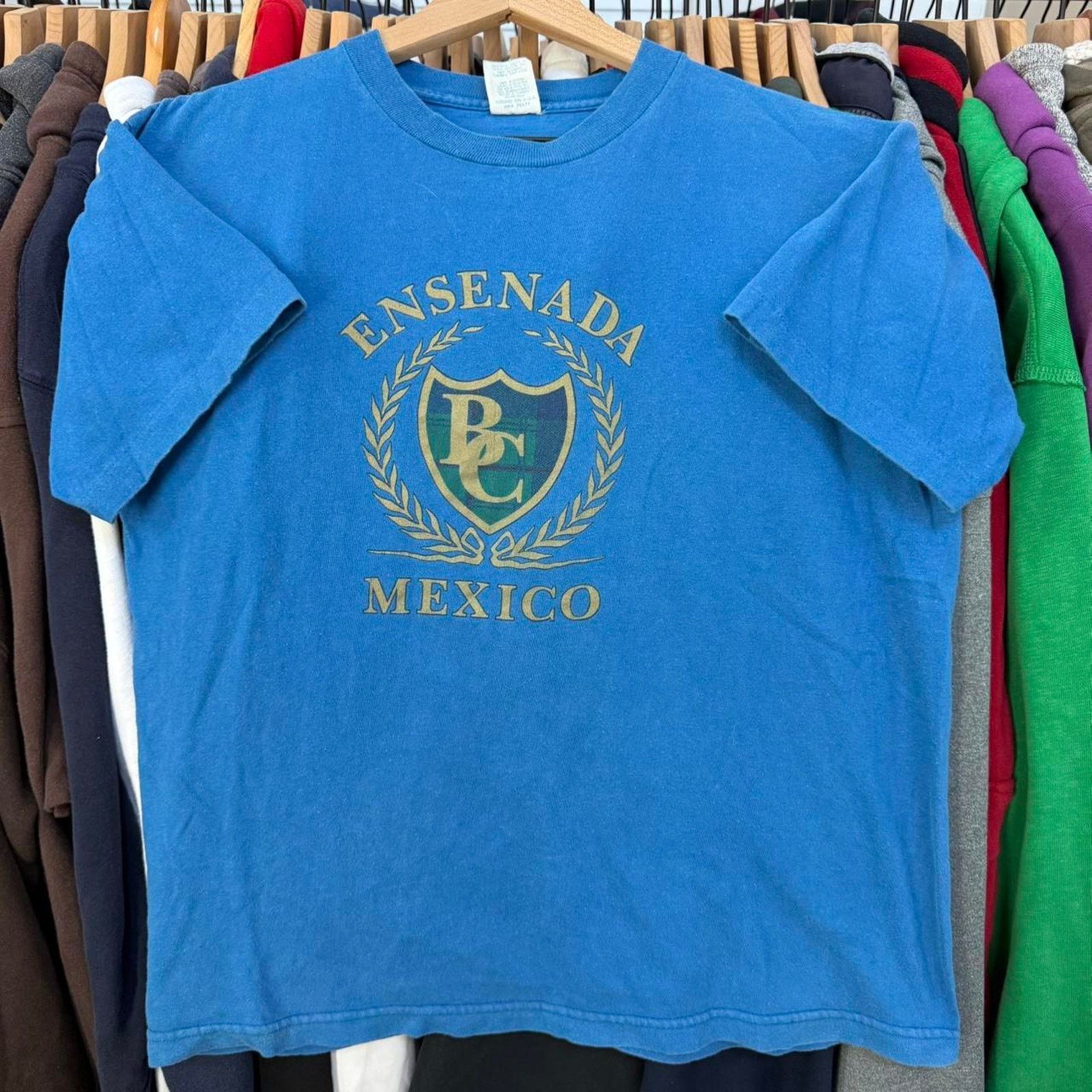 Other Vintage 90s Ensenada Mexico Tee In Blue Single Stitch Size US M / EU 48-50 / 2 - 1 Thumbnail