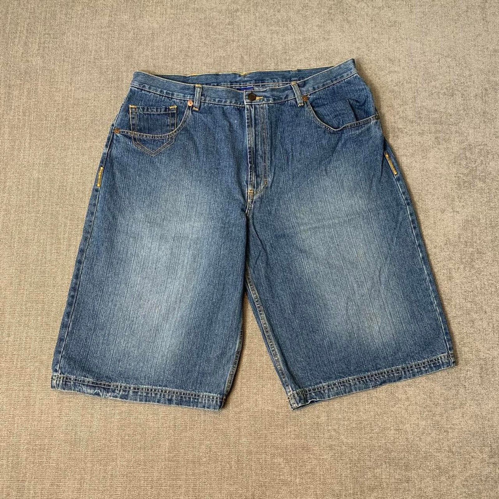 Vintage Y2K 90s Badboy Flame Baggy Jorts Size US 38 / EU 54 - 3 Thumbnail