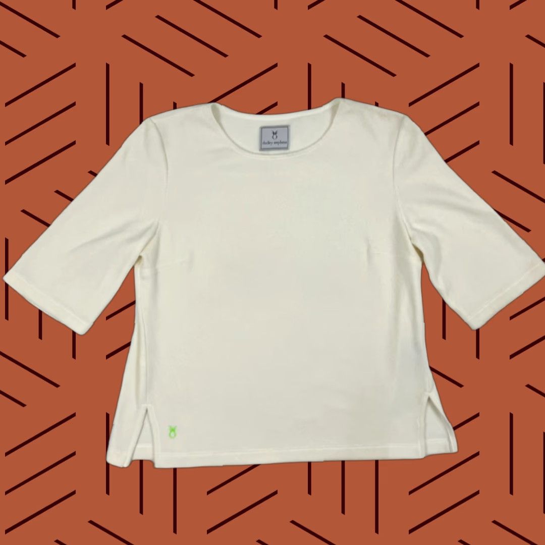 Vintage Dudley Stephens Sweater Shirt Womens Ivory White Fleece 1/2 Sleeve Pullover XL Casual Size XL / US 12-14 / IT 48-50 - 1 Thumbnail