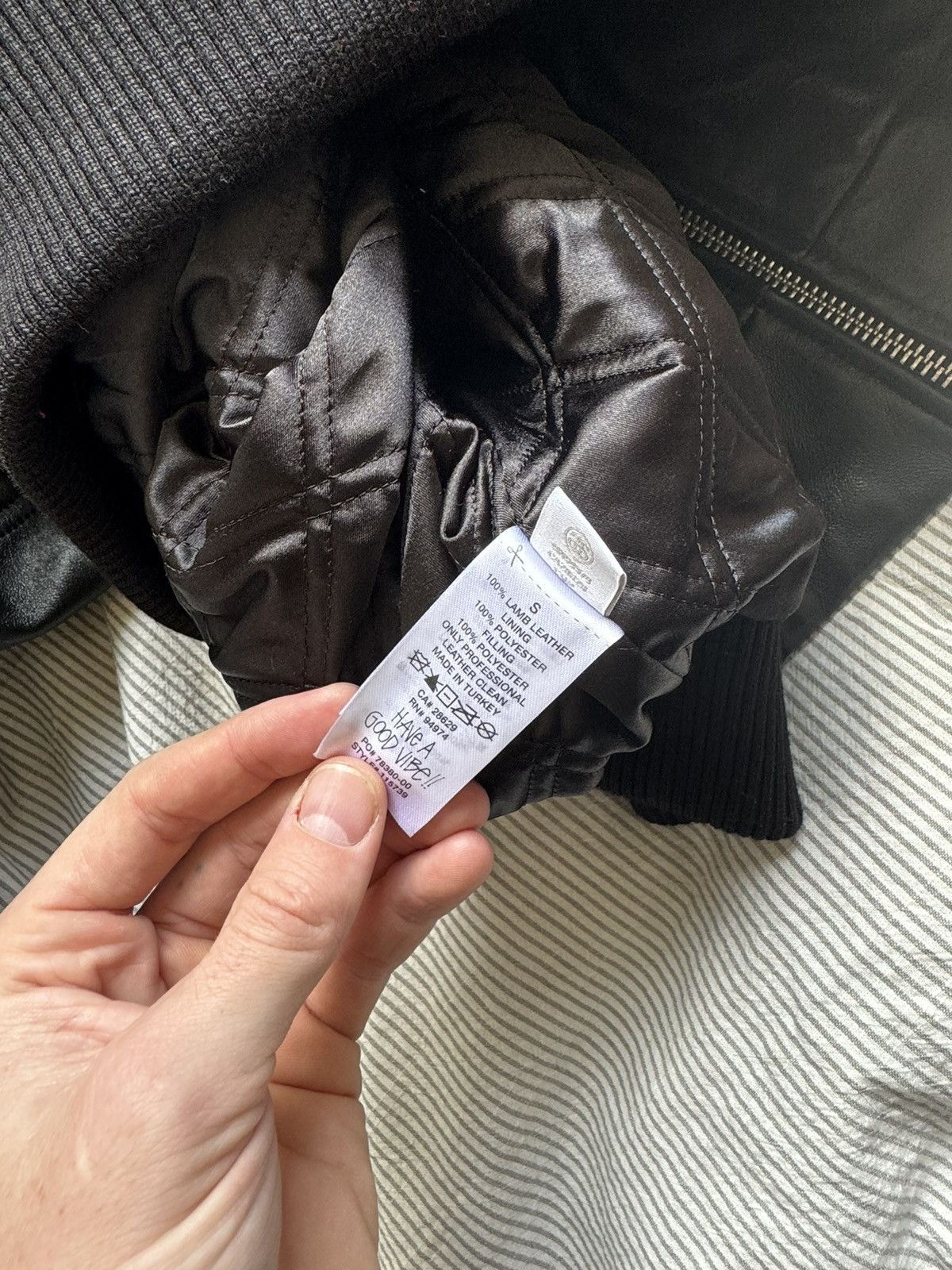 Stussy SS link leather bomber jacket FW23 | Grailed