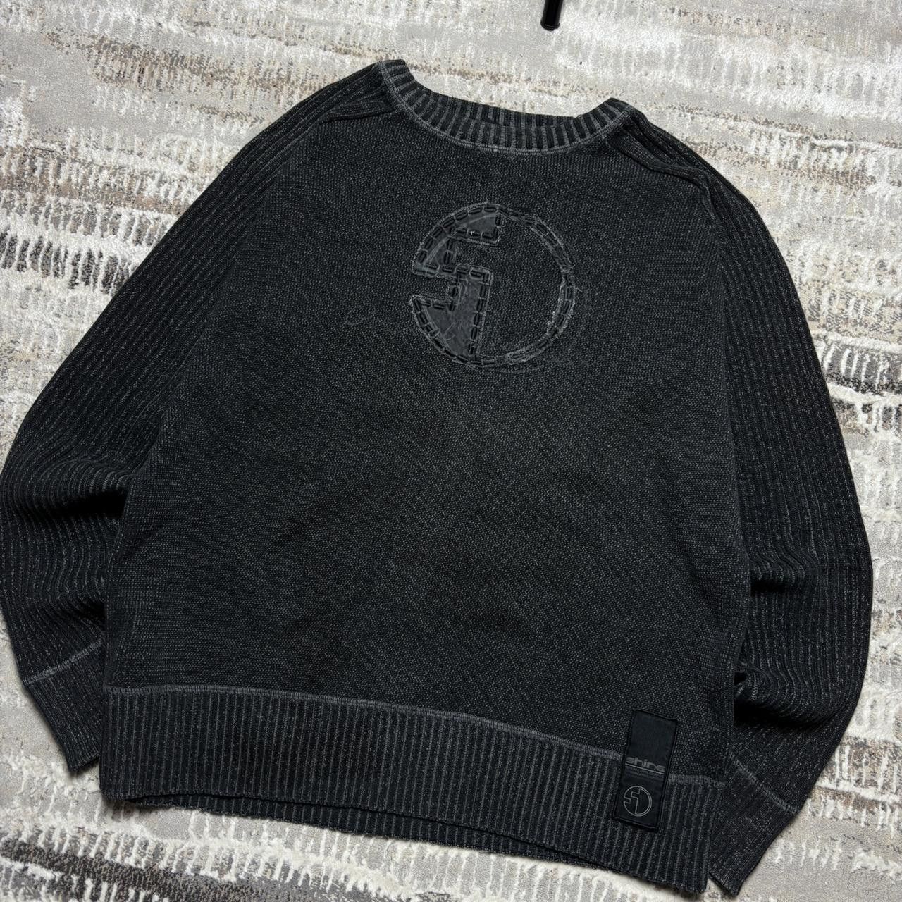 Japanese Brand 00s Shine Ribbed Sweater Dark Grey XL Size US XL / EU 56 / 4 - 2 Thumbnail