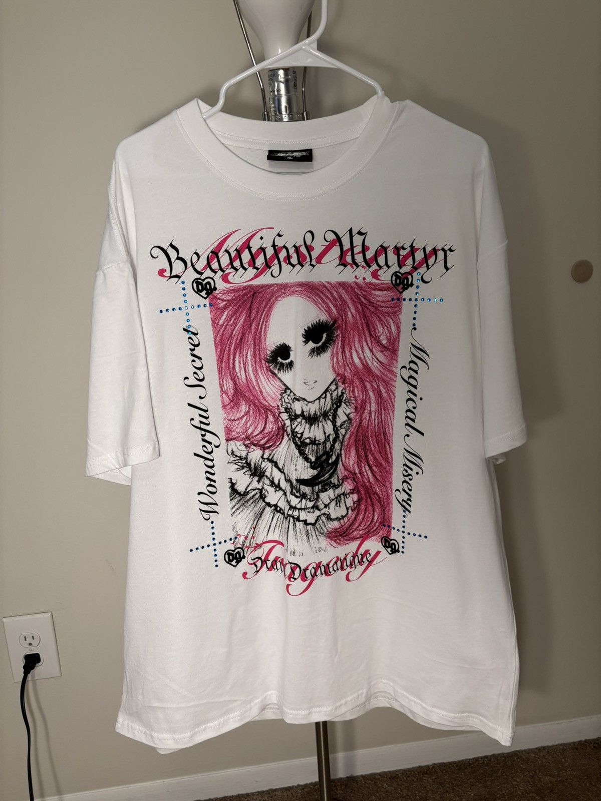 Drain Gang Bladee Martyr Tour Tshirt White Size US XL / EU 56 / 4 - 4 Thumbnail