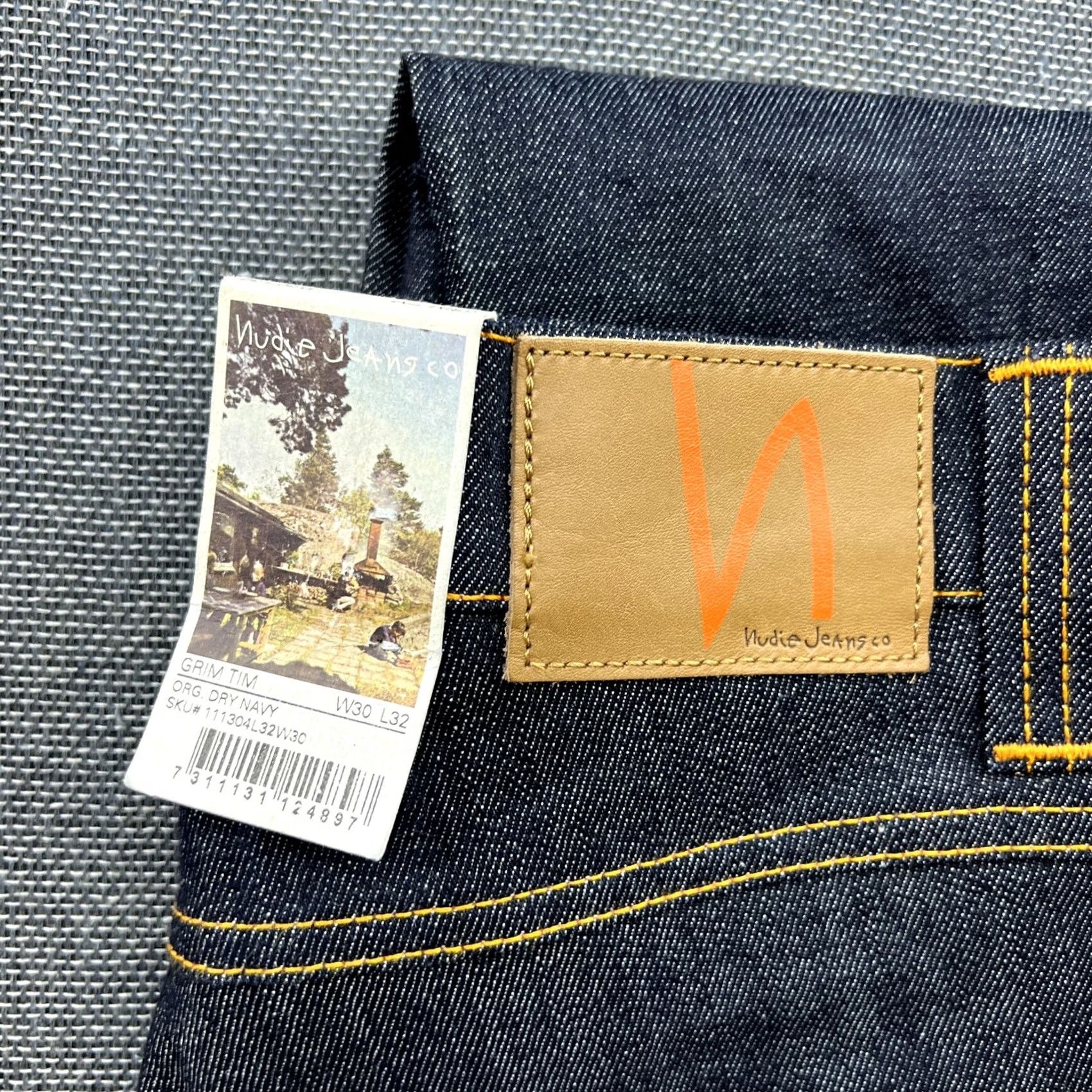 Nudie Jeans Nudie Jeans Grim Tim Mens Jeans W30 L32 Navy Blue Denim Straight Button Fly 30 32 Regular Cotton Denim Vintage No 90s (If applicable) Size US 30 / EU 46 - 5 Thumbnail