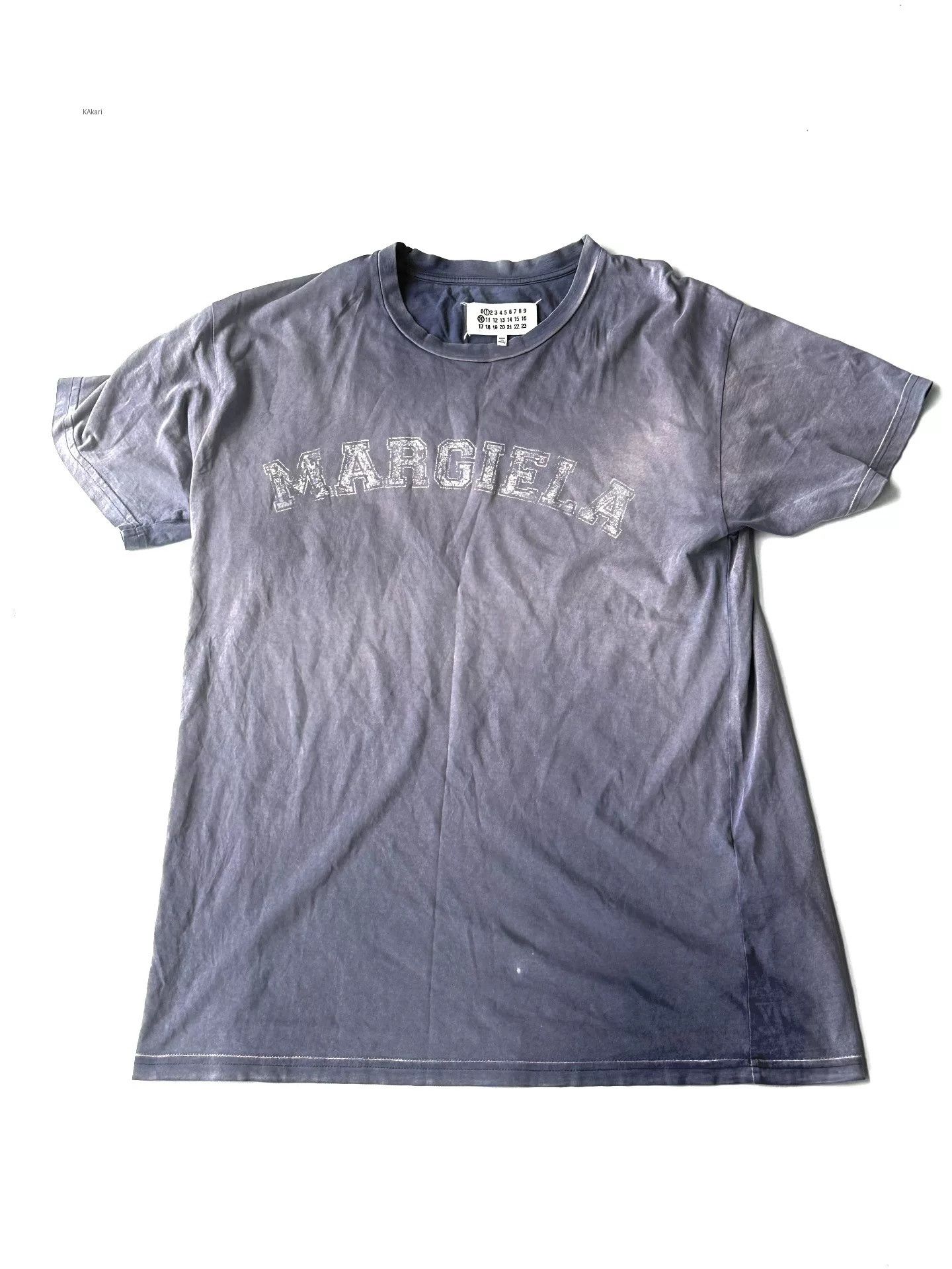 Maison Margiela Maison Margiela Washed Purple Slogan Tee Size US M / EU 48-50 / 2 - 1 Thumbnail