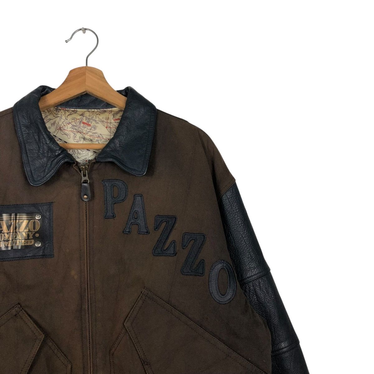 Japanese Brand 🔥VINTAGE BOMBER LEATHER JACKET PAZZO COMPANY ISSEY MIYAKE Size US M / EU 48-50 / 2 - 8 Thumbnail