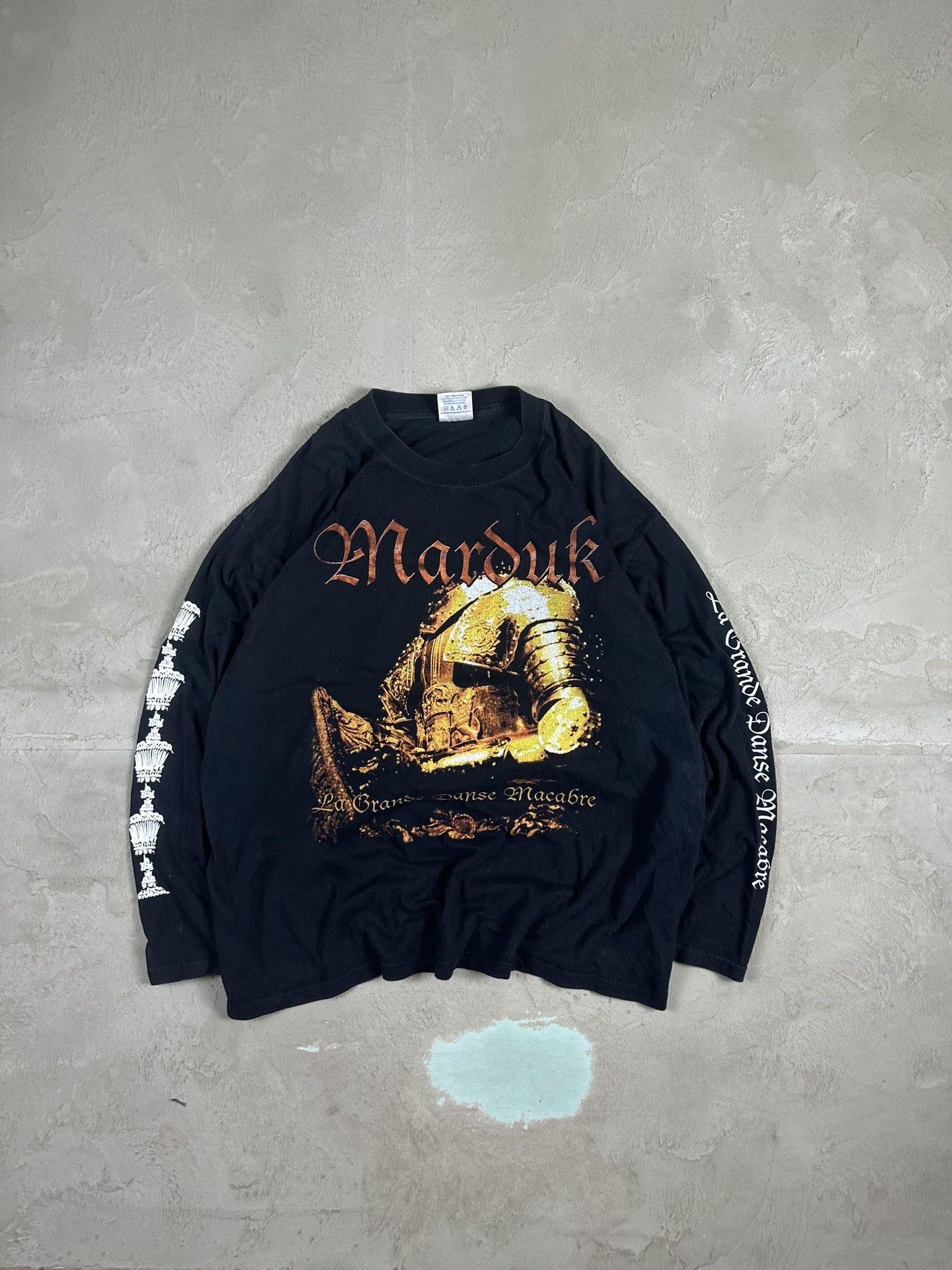 Band Tees Rare 2000s Marduk Danse Macabre Black Metal Longsleeve Size US XL / EU 56 / 4 - 1 Thumbnail