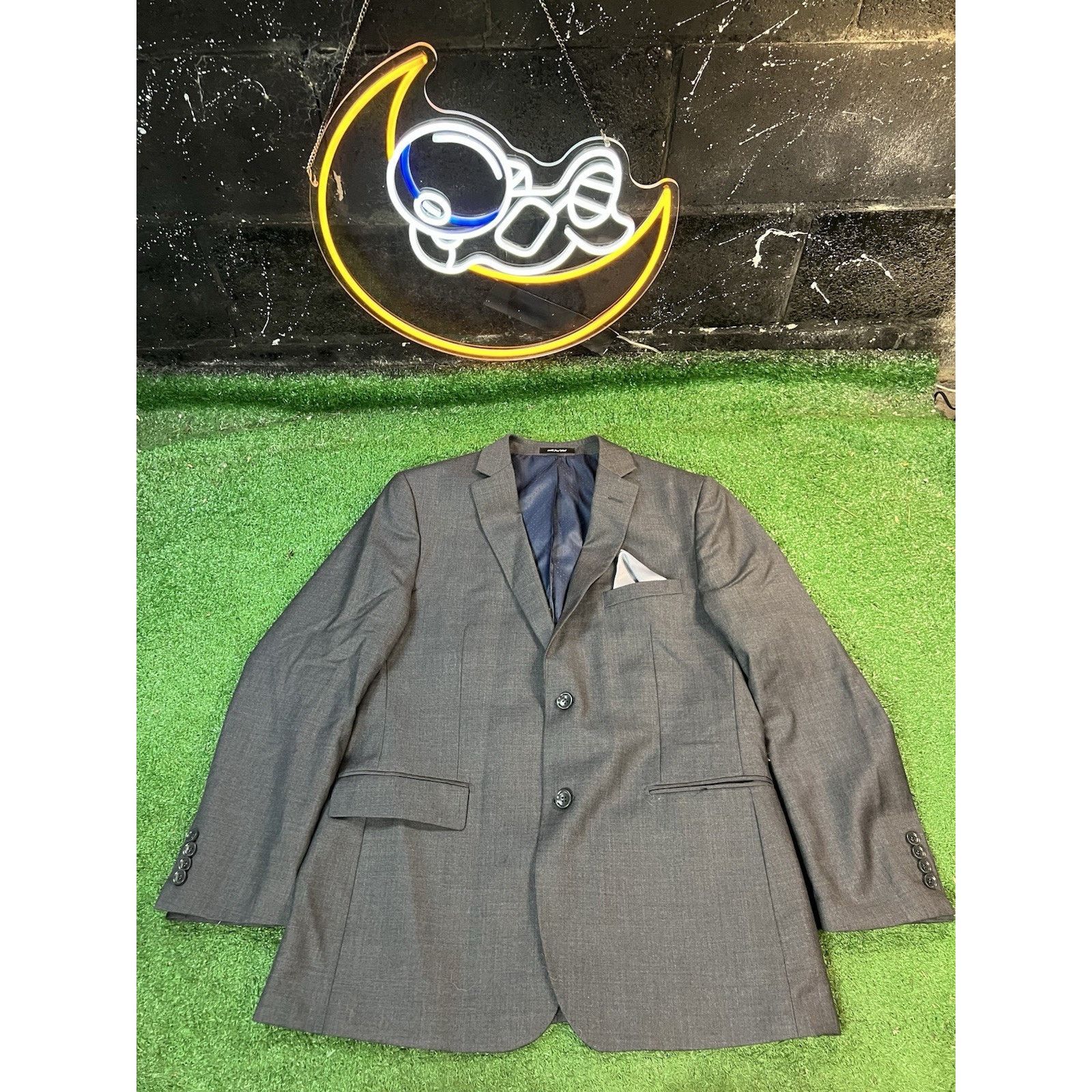 Other Mantoni Blazer Men Size 42 Blue 100% Virgin Wool Jacket Size 42R - 1 Thumbnail