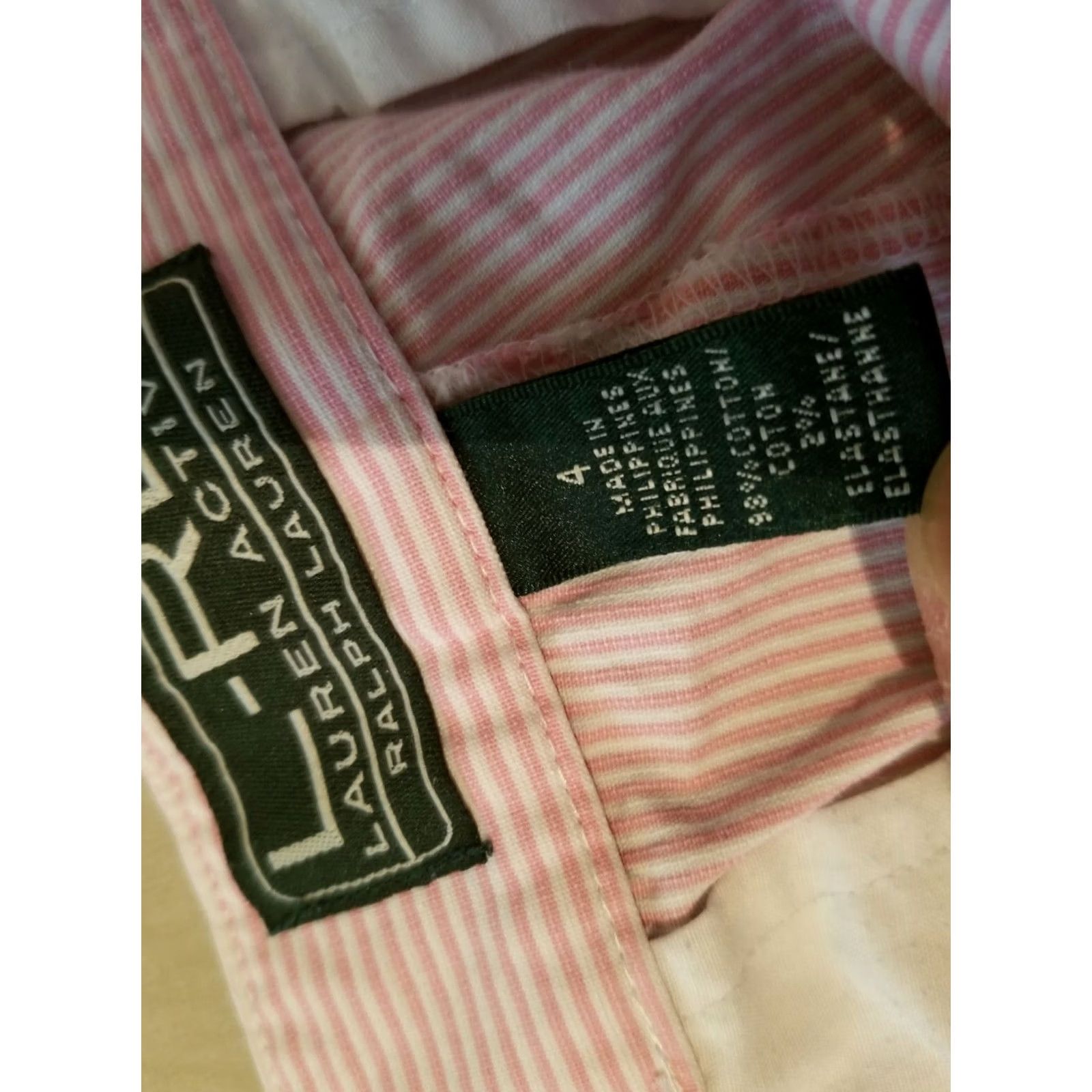 Polo Ralph Lauren Polo Ralph Lauren Shorts Womens 4 Purple Stripes Cotton Chino Size 27" / US 4 / IT 40 - 7 Thumbnail