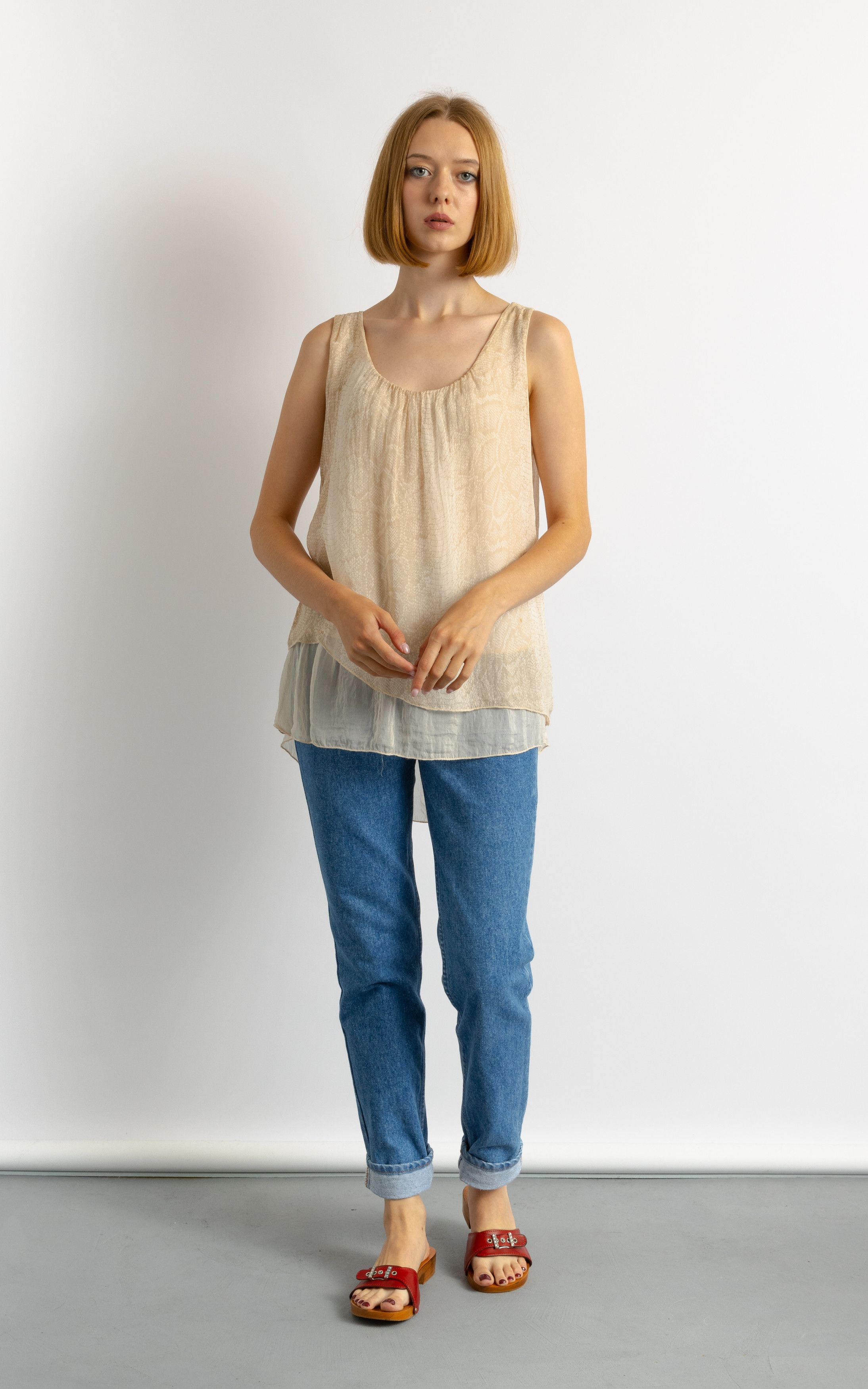 Vintage Vintage Y2K sleeveless Silk top 8700 Size M / US 6-8 / IT 42-44 - 2 Thumbnail