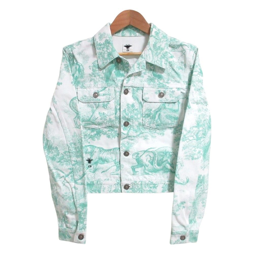 Dior Dior Christian Dior Toile de Jouy Denim Jacket Textile Outerwear 442V11A3395 DUTY FREE for USA Size ONE SIZE - 1 Thumbnail