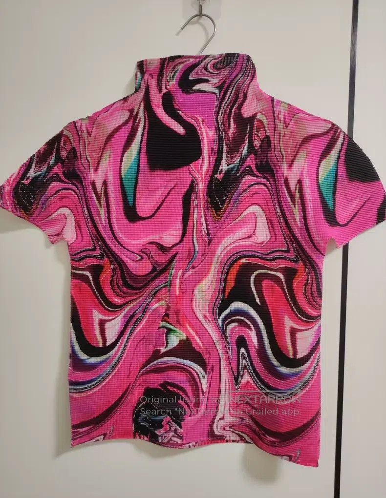 Issey Miyake Issey Miyake Marble Pattern Turtleneck Short Sleeve Size S / US 4 / IT 40 - 1 Thumbnail