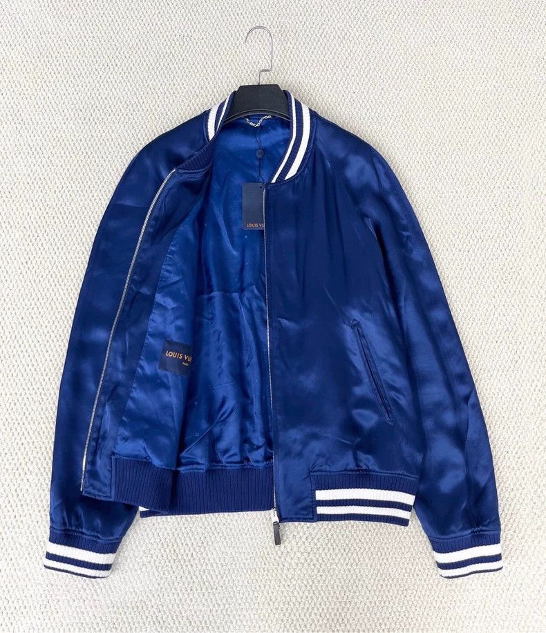 Louis Vuitton Louis Vuitton Blue Embroidered Baseball Jacket-2506 Size US L / EU 52-54 / 3 - 6 Thumbnail