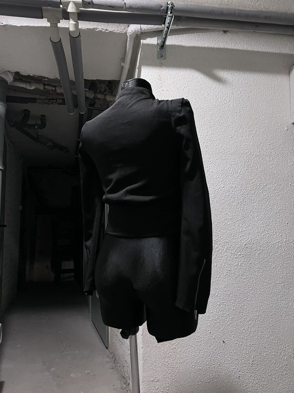 Rick Owens Asymmetrical Zip Avant Garde Padded Shoulder Jacket Size S / US 4 / IT 40 - 5 Thumbnail