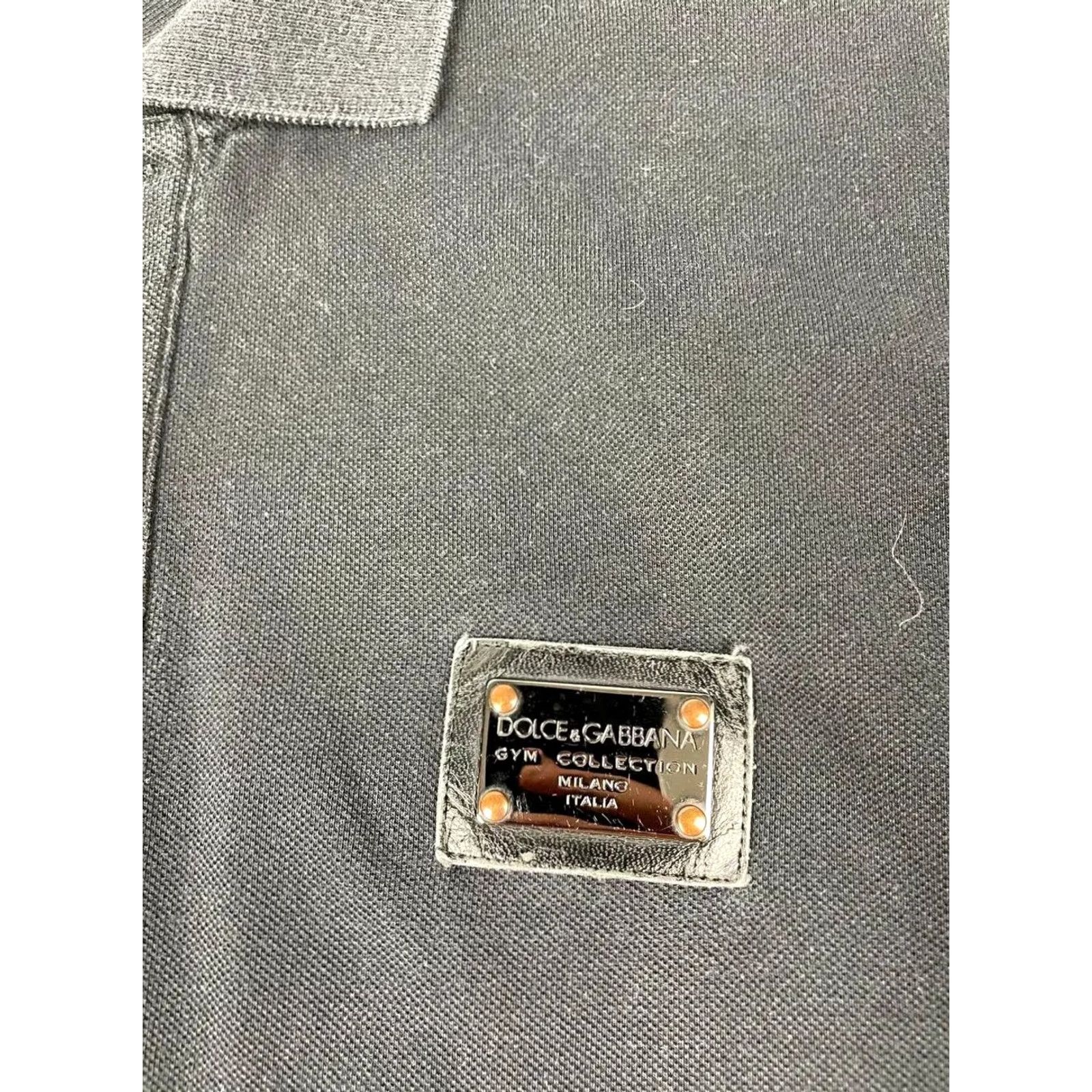Dolce & Gabbana Dolce&Gabbana Polo Shirt XL Black Long Sleeve Men Casual Cotton Logo Vintage: No Size US XL / EU 56 / 4 - 4 Thumbnail