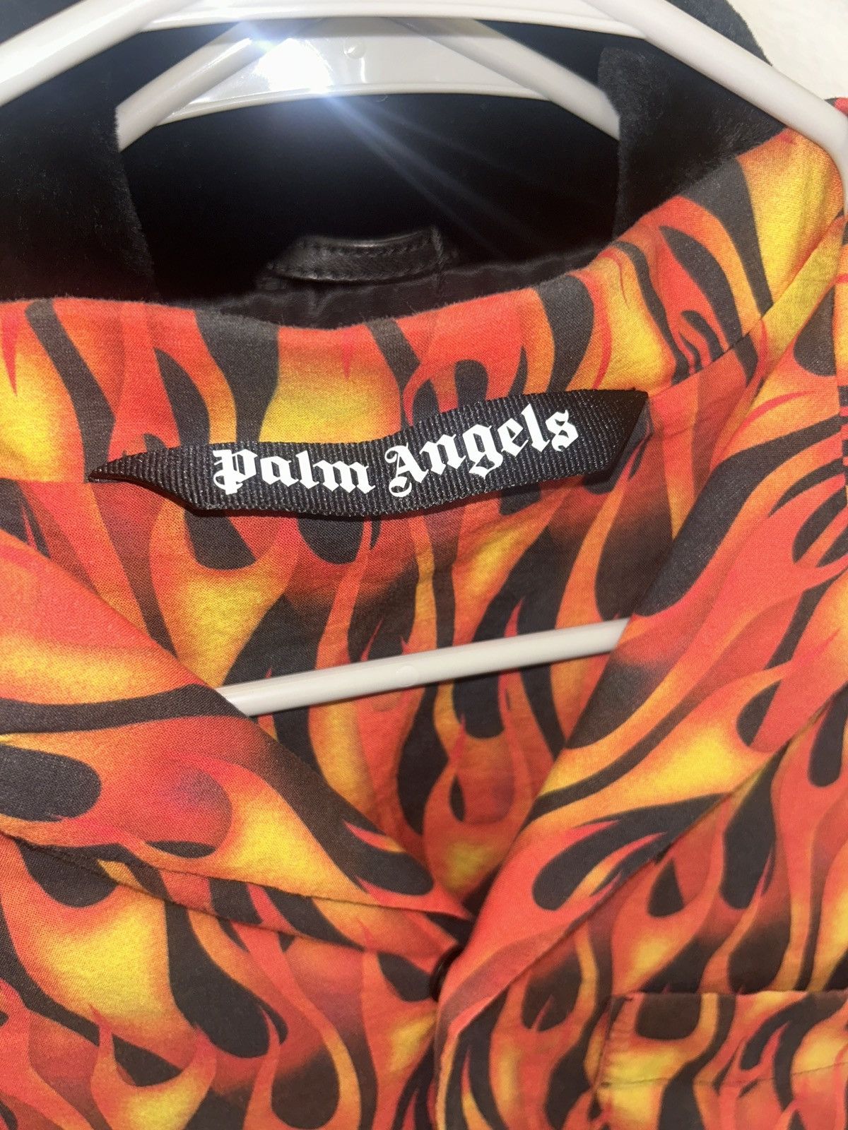 Palm Angels PALM ANGELS FLAMING BUTTON DOWN Size US L / EU 52-54 / 3 - 3 Thumbnail