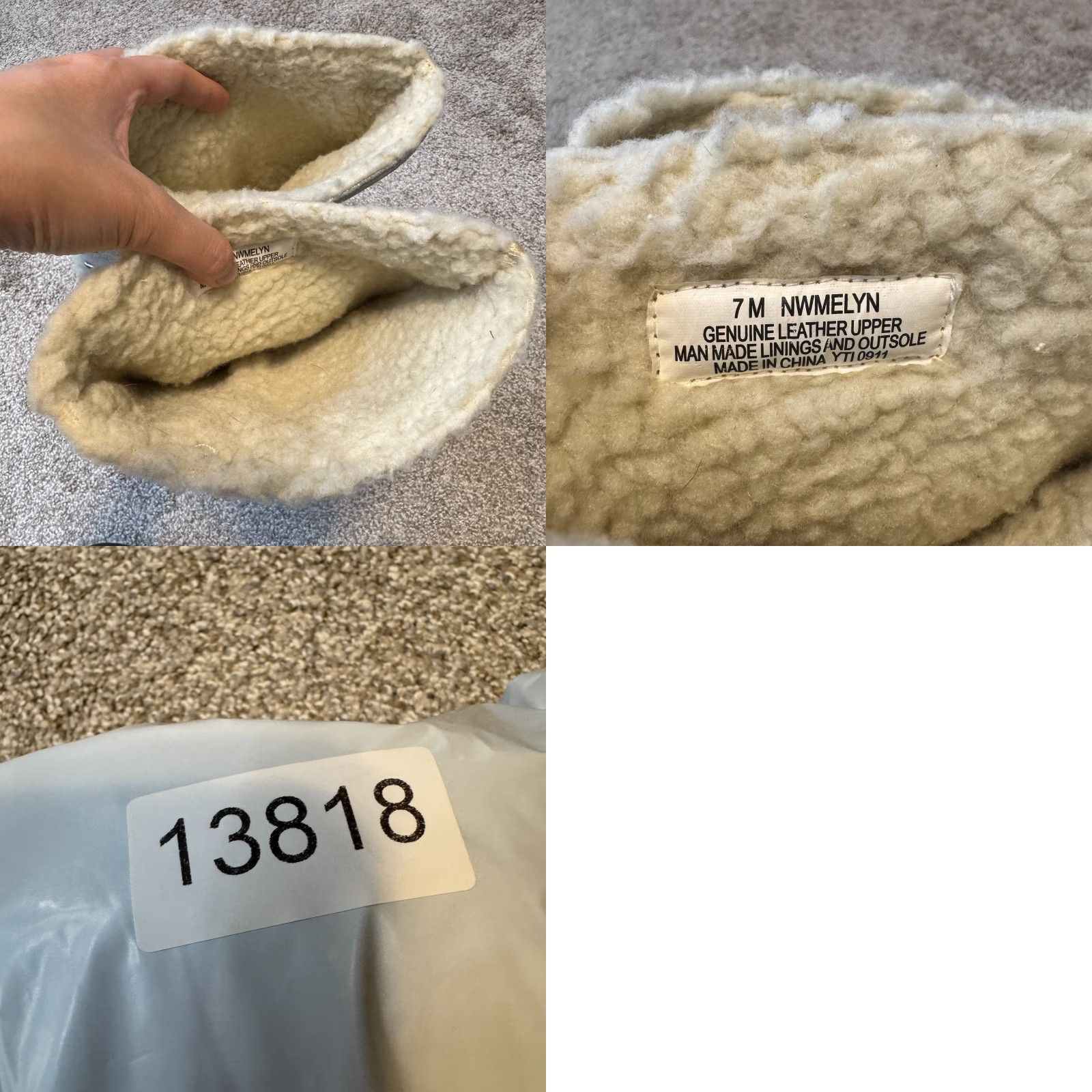 Nine West VINTAGE Nine West Snow Boot Women 7 Silver Leather Sherpa Fur Lined Y2K 90s Winter Boots Size US 7 / IT 37 - 8 Thumbnail