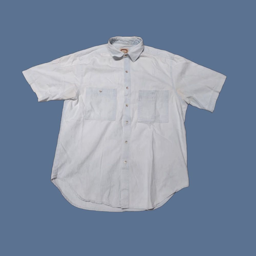 Banana Republic Vintage Banana Republic Denim Button Up Shirt L Mens Blue 80s 90s Surf Retro Button-Down Short Sleeve Size US L / EU 52-54 / 3 - 1 Thumbnail