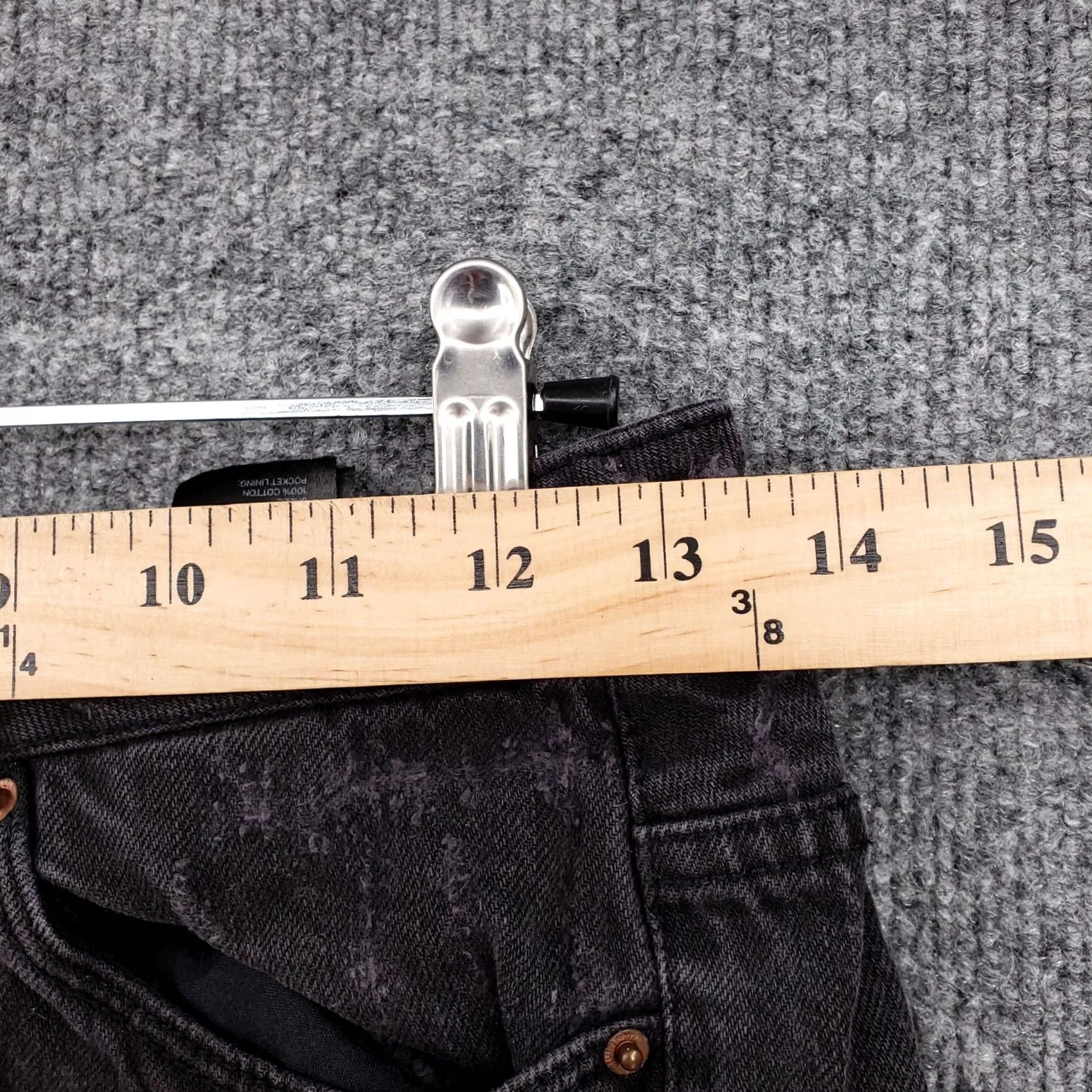 H&M H&M Divided Shorts Womens 4 Cut Off Mid Rise Denim Black Jeans Short Pants Casual Pockets Size 27" / US 4 / IT 40 - 6 Thumbnail