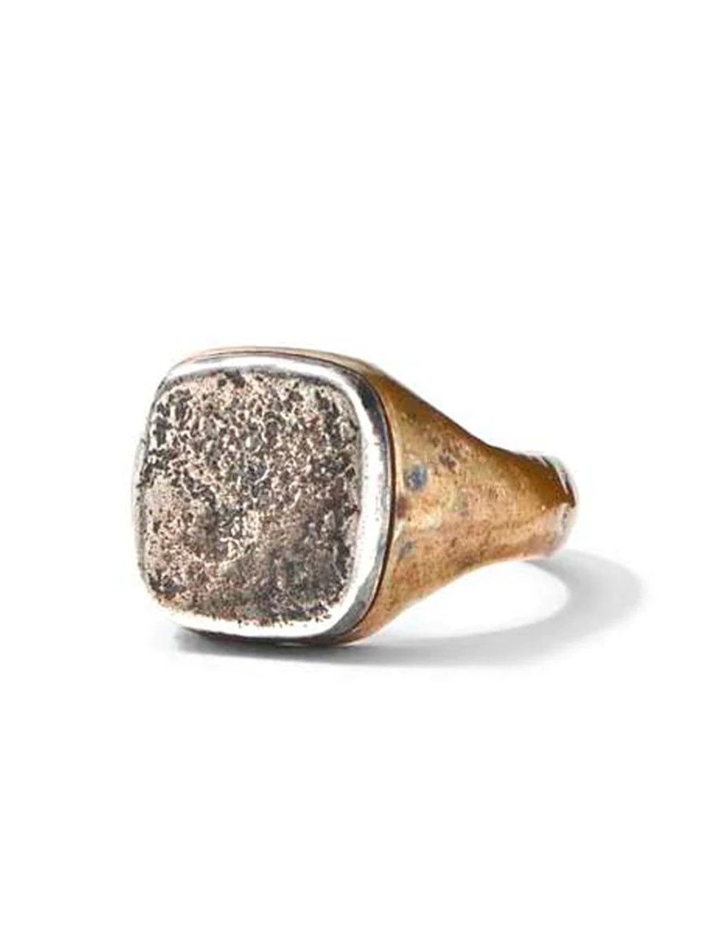image of John Varvatos Signet Ring. 11 in Brown, Men's