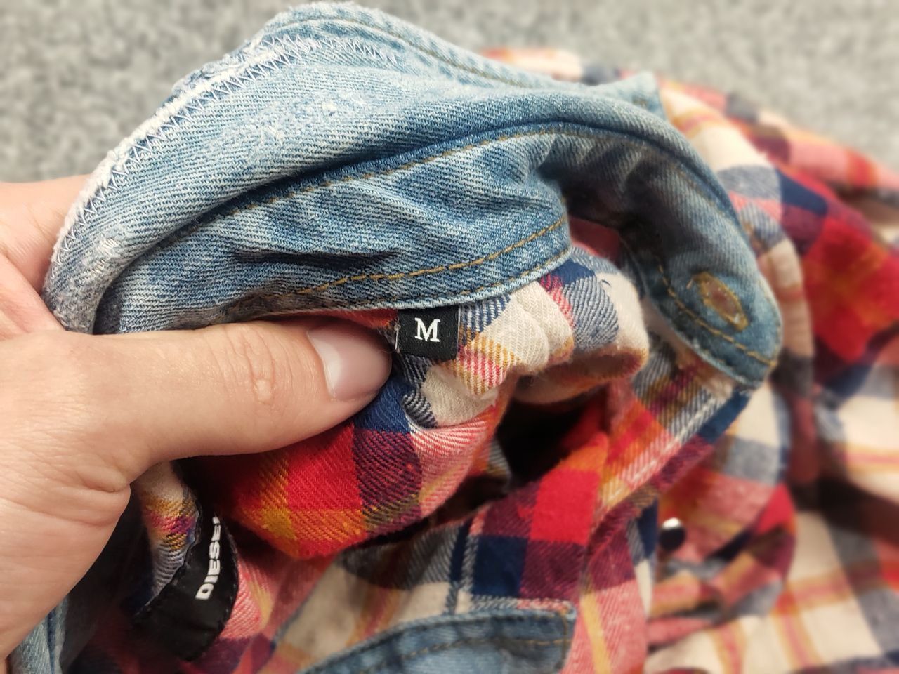 Diesel Diesel Vintage American style Flannel shirt red Long sleeve Size US M / EU 48-50 / 2 - 15 Thumbnail
