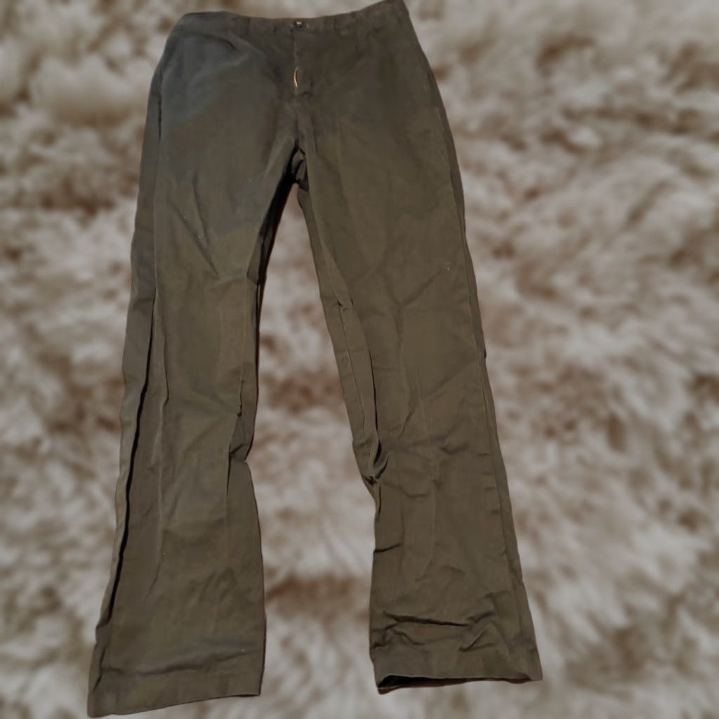 GOODPARK NYC Green elastic waist cotton blend slim straight leg pants L Regular Men Chino Pants Green Elastic Waist 29 Inseam Boys? Mens