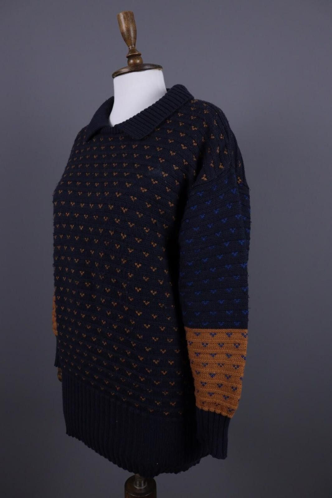 Christian Dior Monsieur Mondi Blue Designer Wool Sweater Ovesized Size 42 Size M / US 6-8 / IT 42-44 - 8 Thumbnail