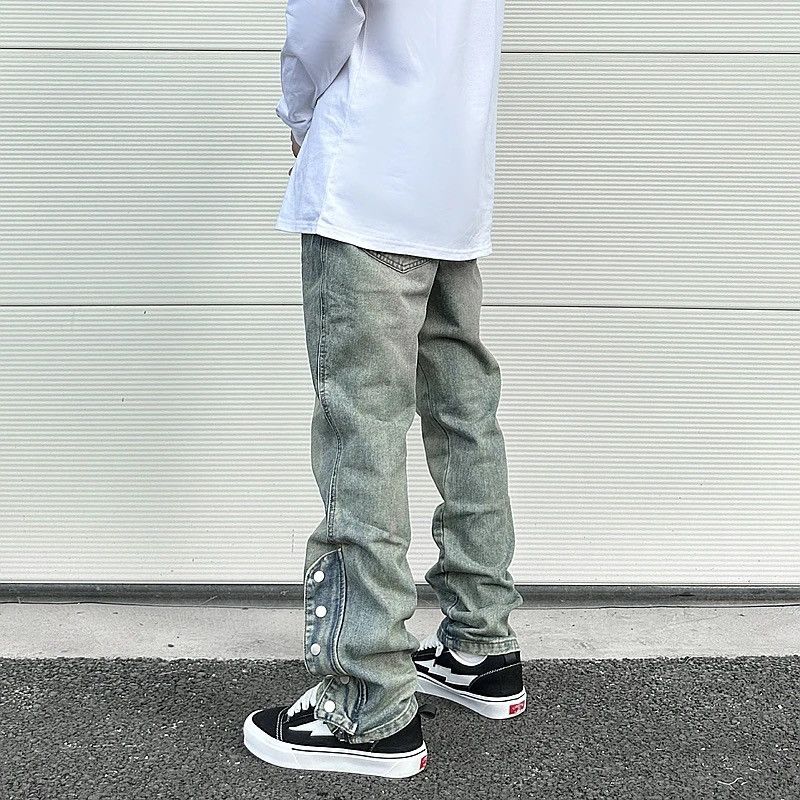 Japanese Brand × Vintage Distressed relaxed jeans side button Size US 30 / EU 46 - 8 Thumbnail