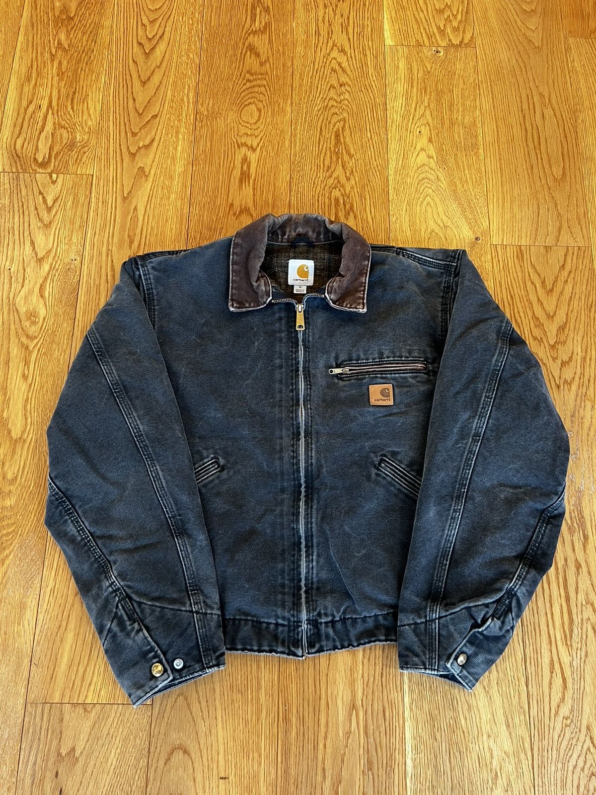 Vintage Vintage Carhartt J97 Detroit Jacket - Washed Black | Grailed