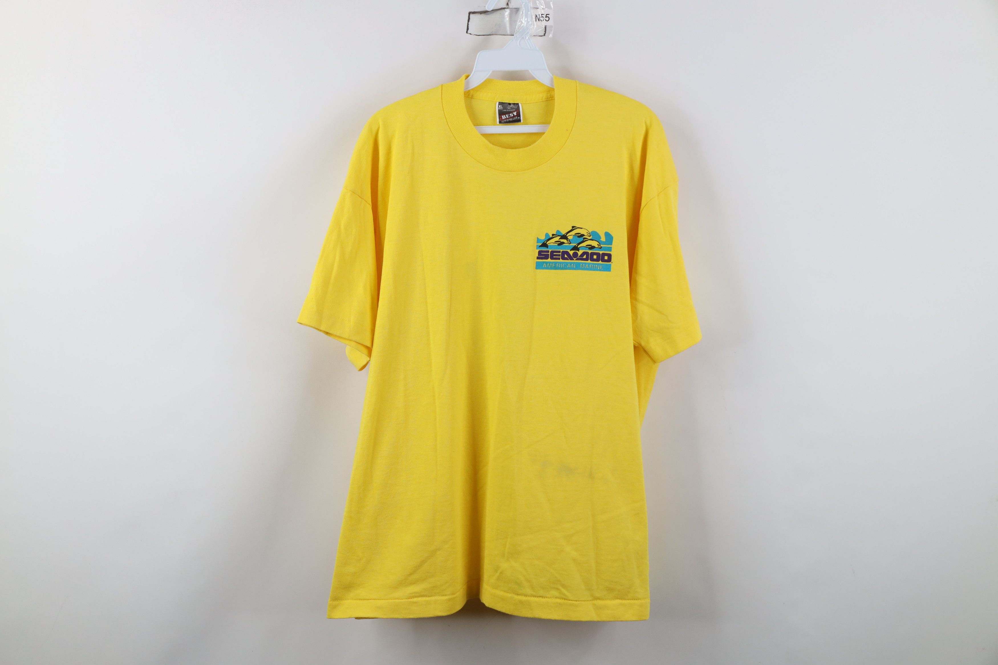 Fruit Of The Loom Vintage 80s 90s Sea Doo American Marine Jet Ski Boat T-Shirt Size US XL / EU 56 / 4 - 1 Thumbnail