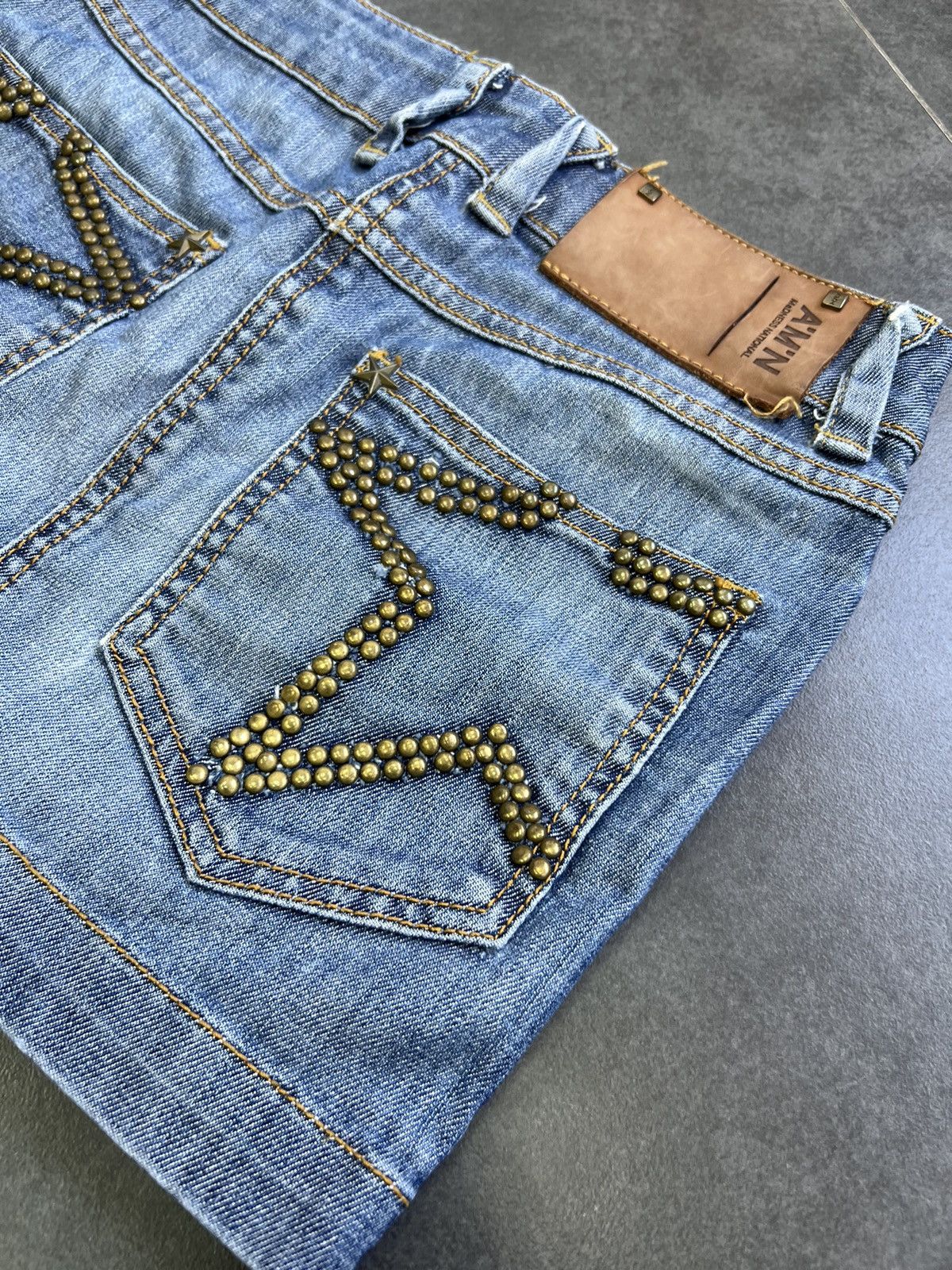 Hysteric Glamour × Vintage VINTAGE STARS Y2K AVANT GARDE MINI JEANS SKIRT Size 26" / US 2 / IT 38 - 3 Thumbnail