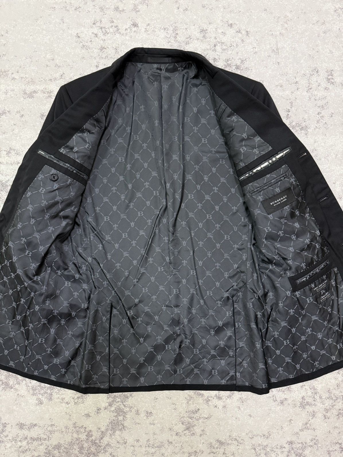 Burberry Burberry Super 120s Monogram Lined Black Blazer Coat Size US S / EU 44-46 / 1 - 8 Thumbnail