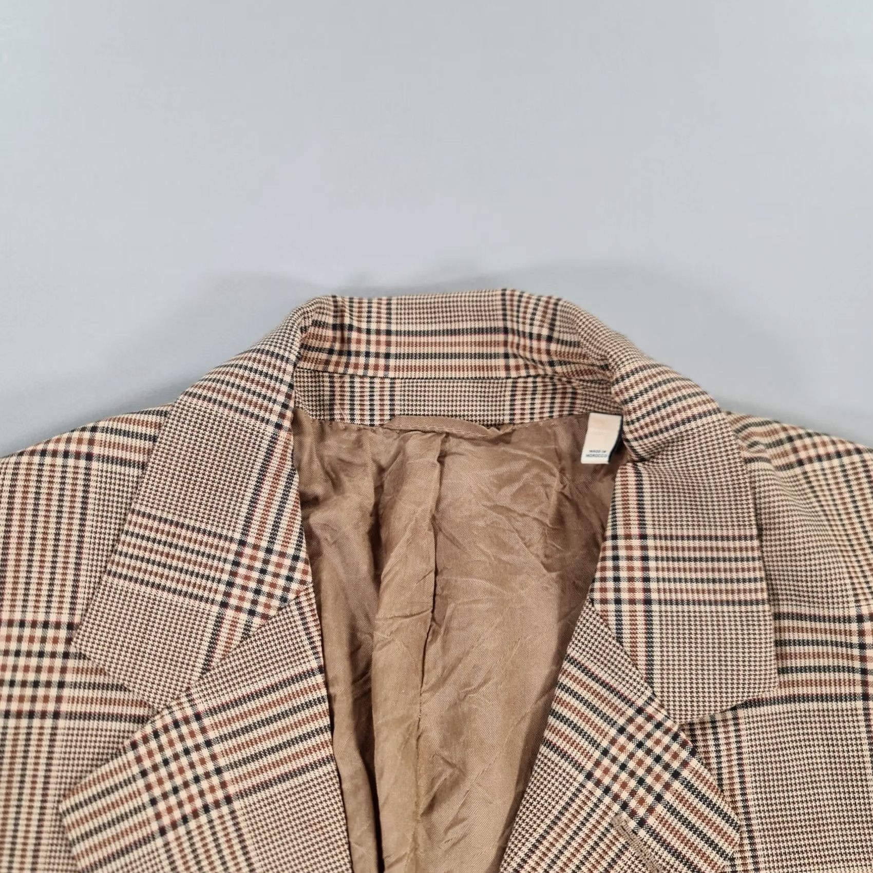 Gant GANT Mens Blazer Brown Tweed Wool Elastane 98% / 2% Single-Breasted Notch 38 R Regular Cadet Casual Jacket/Coat Size 38R - 2 Thumbnail