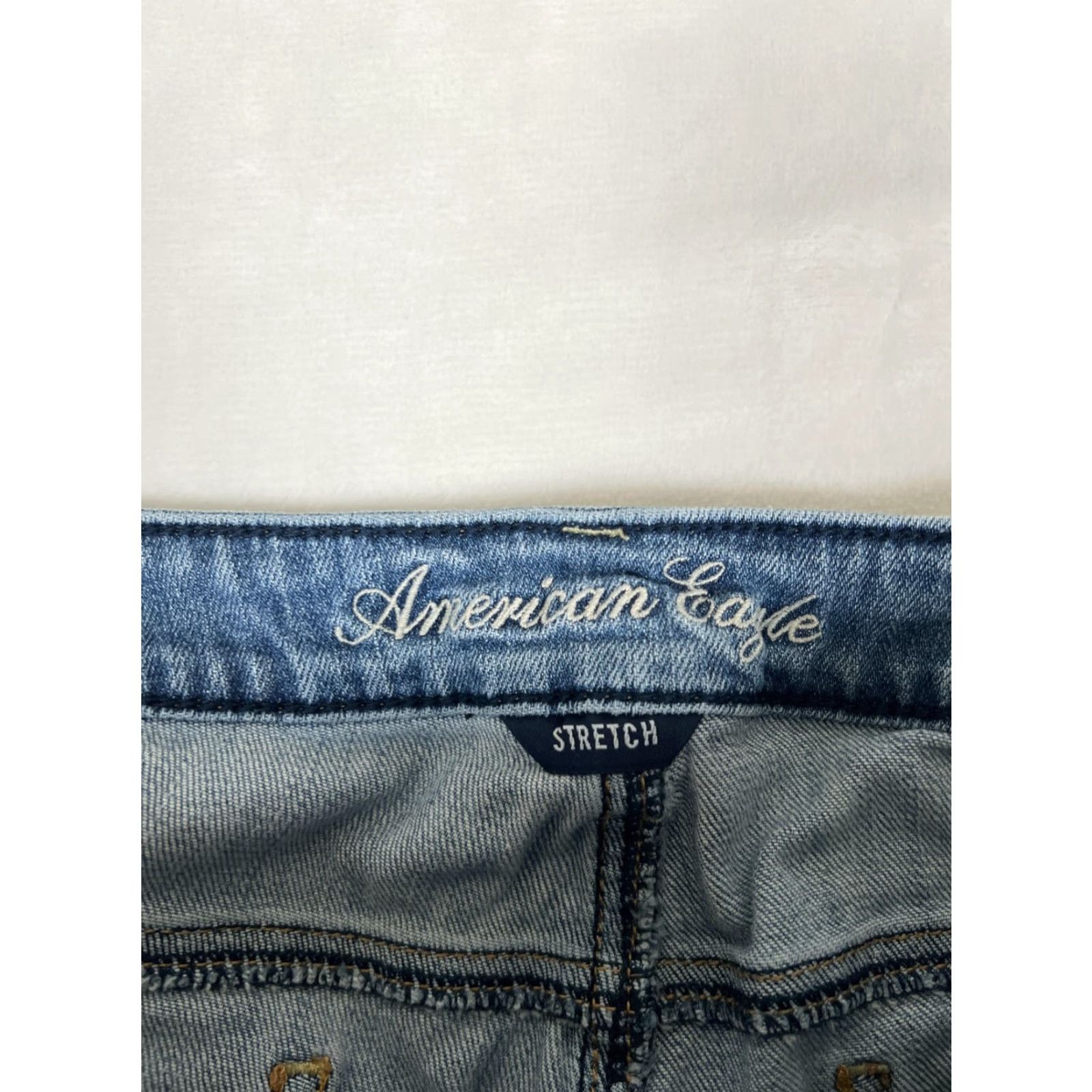 American Eagle Outfitters American Eagle Jeans Women's 6 Medium Wash Low Rise Skinny Distressed Stretch Size 28" / US 6 / IT 42 - 4 Thumbnail