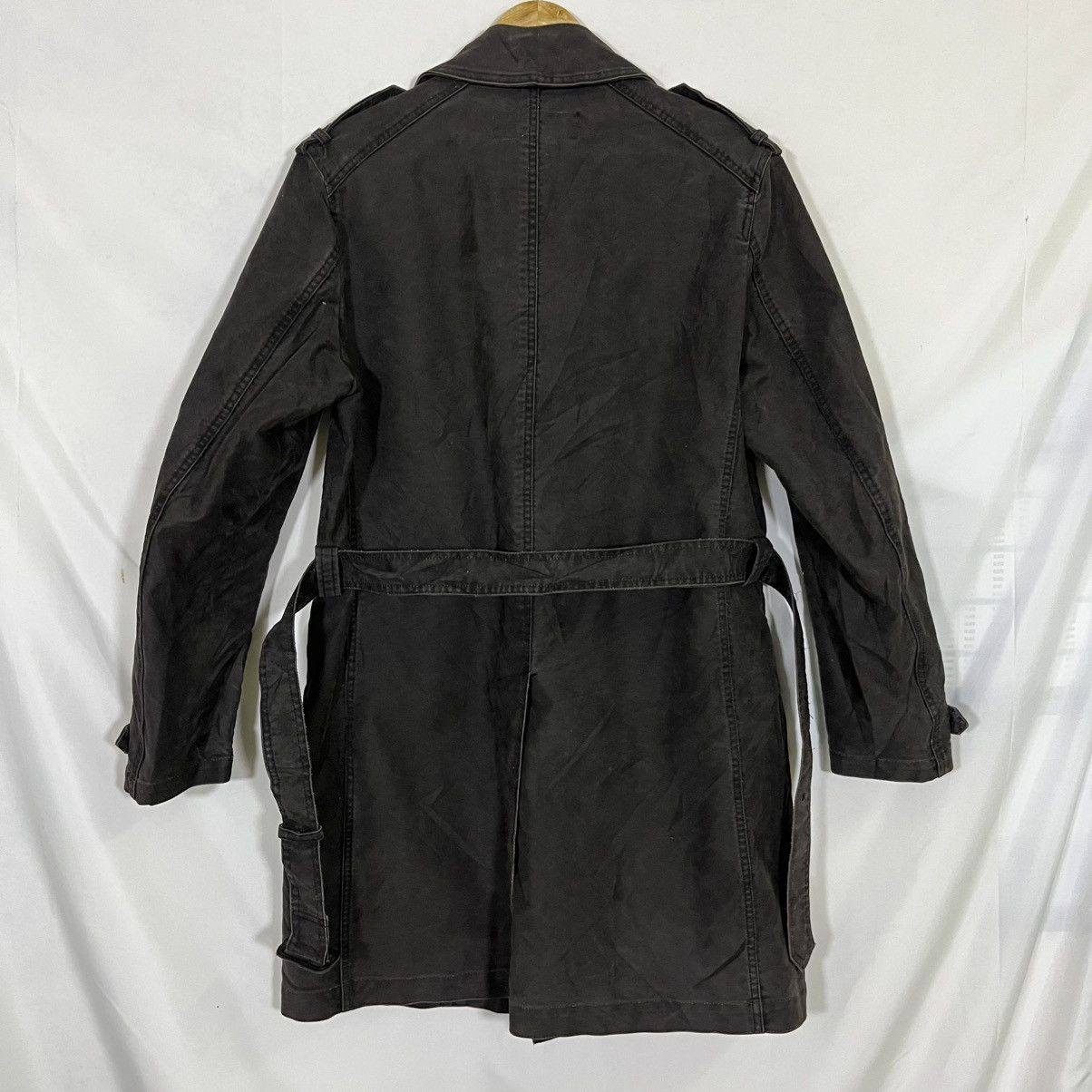 FrenchTrotters VINTAGE RADMESS MEN’S BIGI HEAVYWEIGHT BELTED TRENCH COAT Size US M / EU 48-50 / 2 - 11 Thumbnail