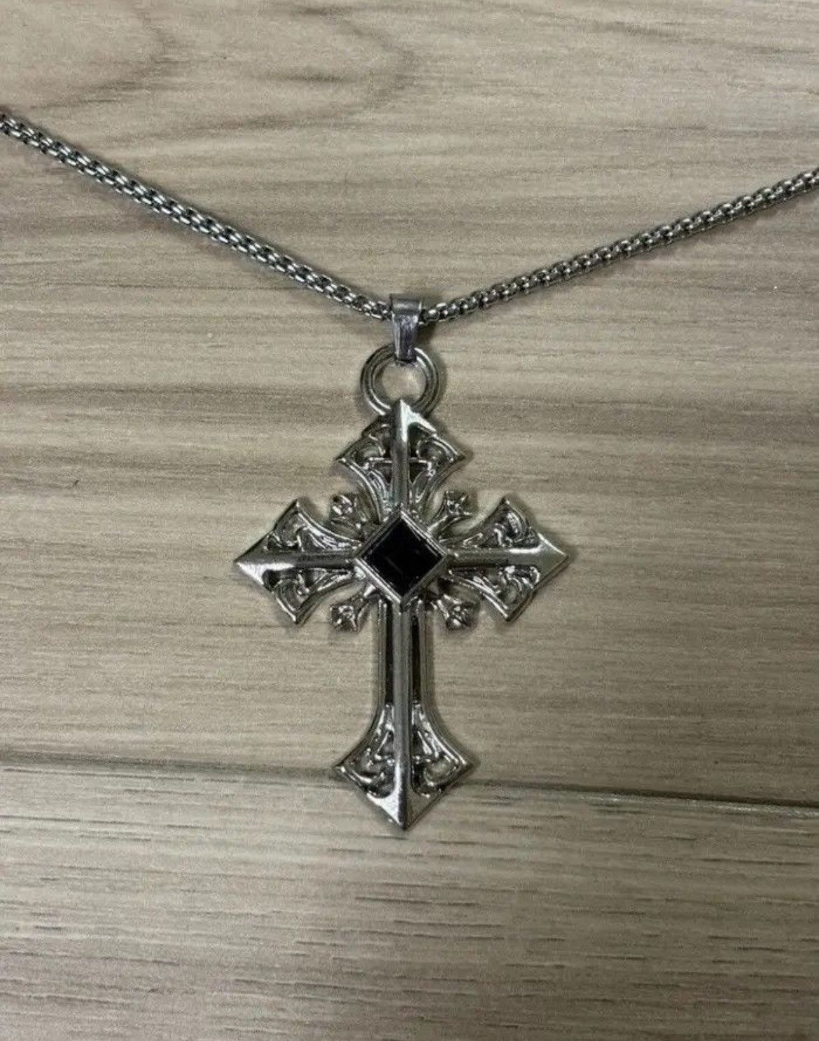 Japanese Brand × Vintage Black Ore Cross Necklace Size ONE SIZE - 2 Thumbnail