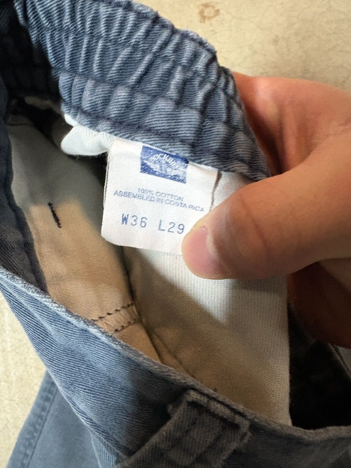 Dockers Vintage 90s Dockers Khakis Faded Blue Pants Distressed 36x29 Size US 36 / EU 52 - 7 Thumbnail