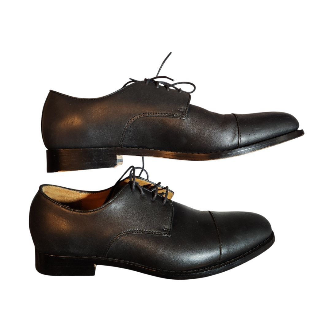 J.Crew J.Crew Mens Black Leather Oxfords Shoes Size 10 Size US 10 / EU 43 - 2 Thumbnail