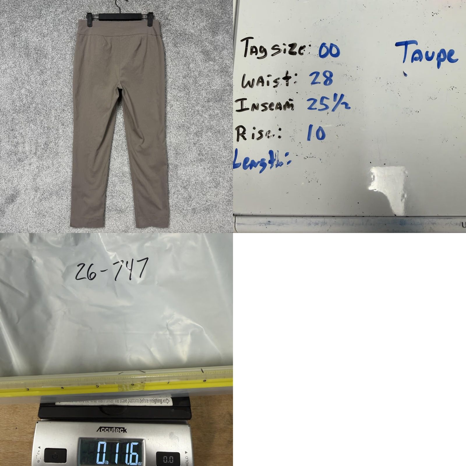 Vintage Chico's Chicos Perfect Stretch Taupe Pull-On Ankle Pants 00 Women Slim Tapered Pockets Flat Front Stretch Ponte Casual Formal Mens Womens Size 24" / US 00 / IT 34 - 9 Thumbnail