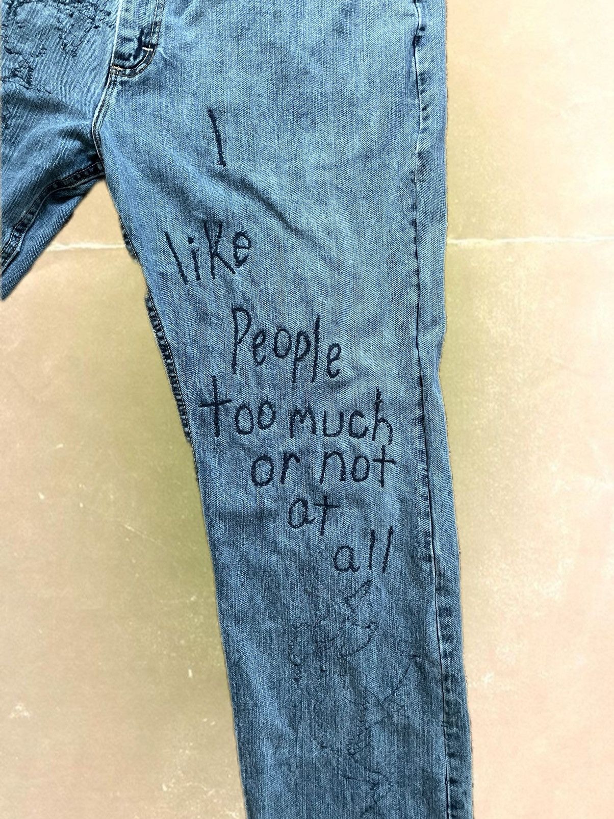 Handmade × Lee Custom Embroidered Vintage Denim Size US 36 / EU 52 - 4 Thumbnail