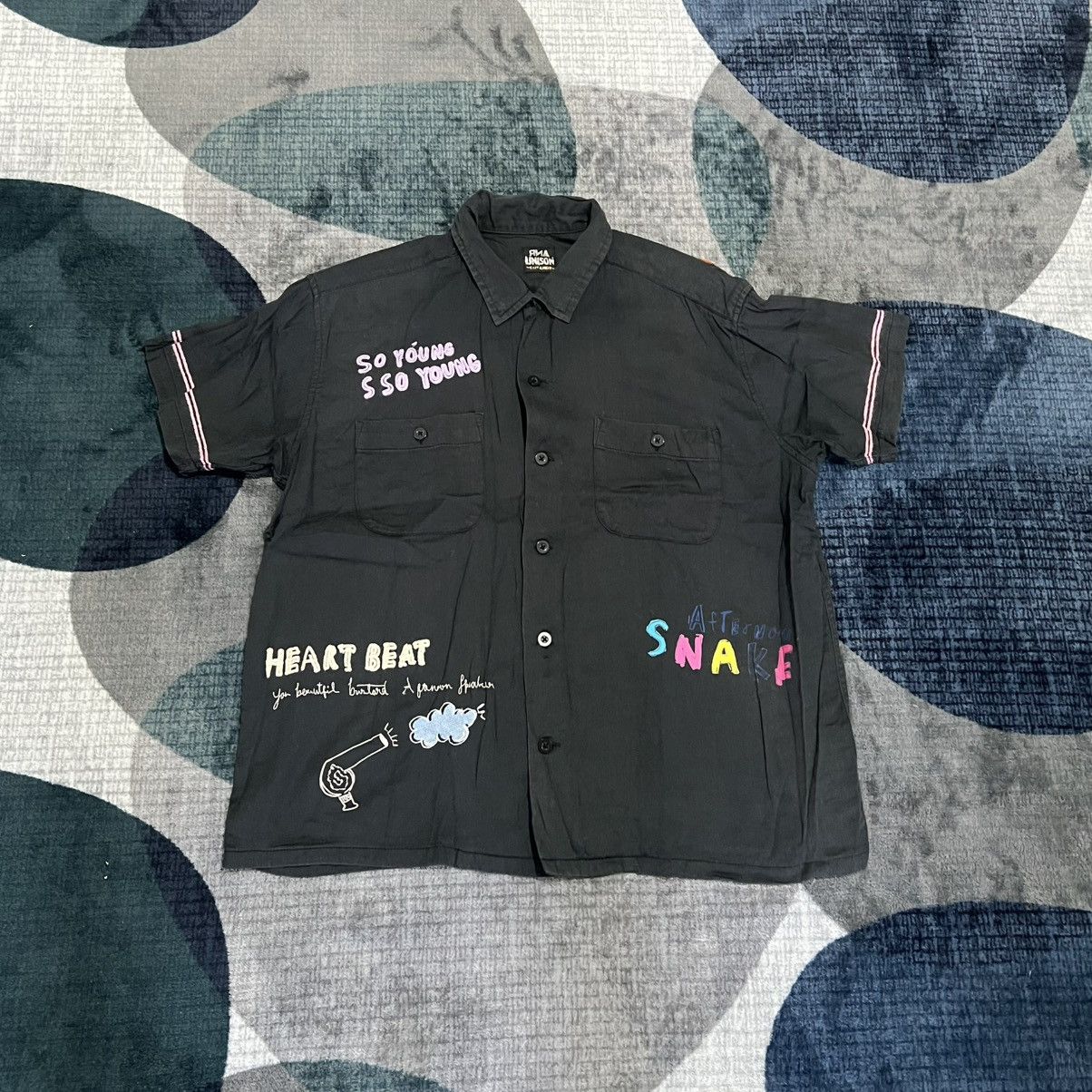 If Six Was Nine 1990s RNA UNISON - Embroidery Boxy Bowling Shirt Size US M / EU 48-50 / 2 - 1 Thumbnail