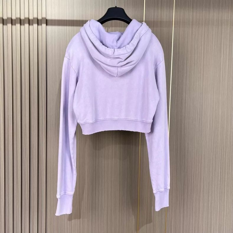 Givenchy Givenchy Givenchy Purple Cropped Hoodie Sweatshirt -2507 Size S / US 4 / IT 40 - 2 Thumbnail