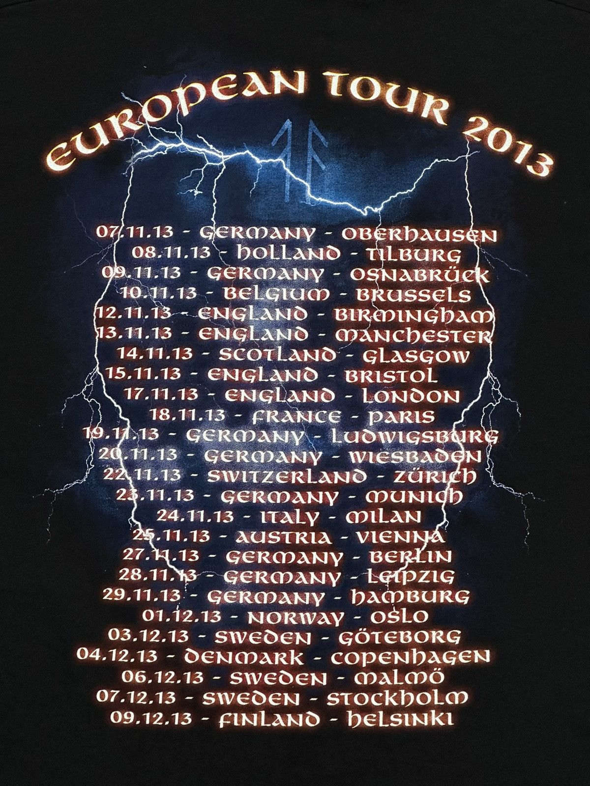 Band Tees Vintage Amon Amarth Band European Tour 2013 T-Shirt Size US XL / EU 56 / 4 - 8 Thumbnail