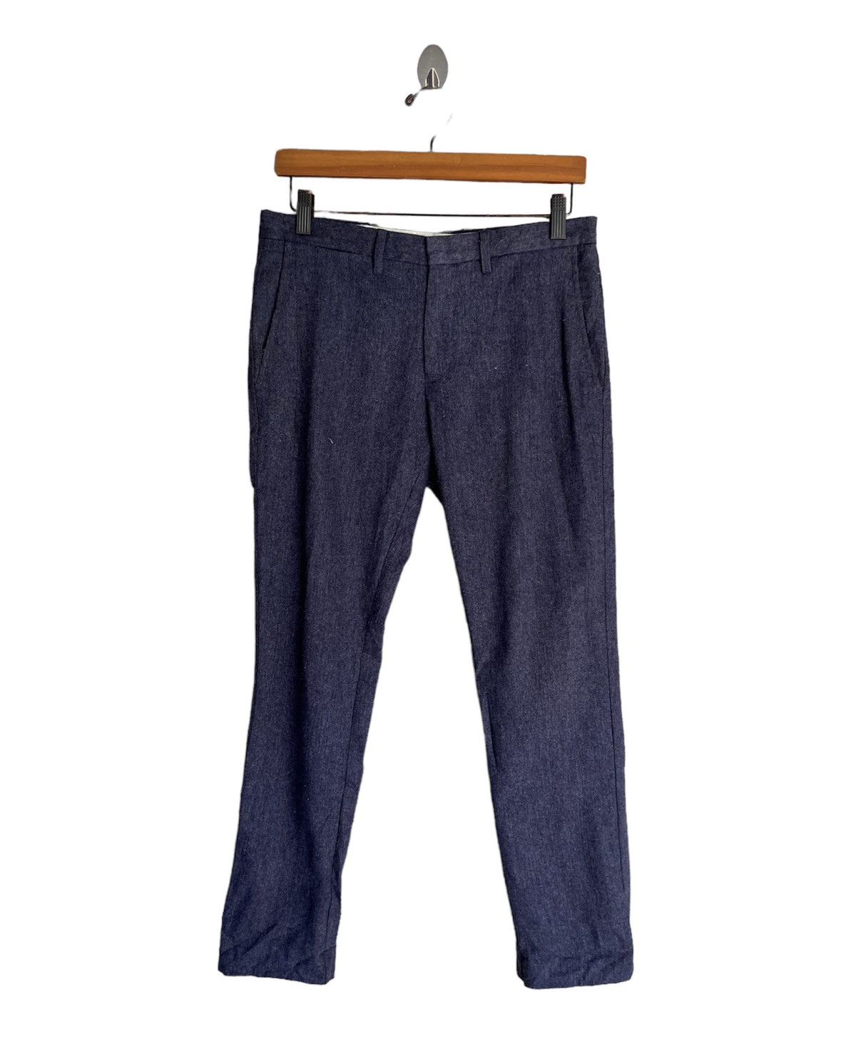image of Cashmere Wool x Topman Top Man Wool Casual Pant in Blue, Men's (Size 30)