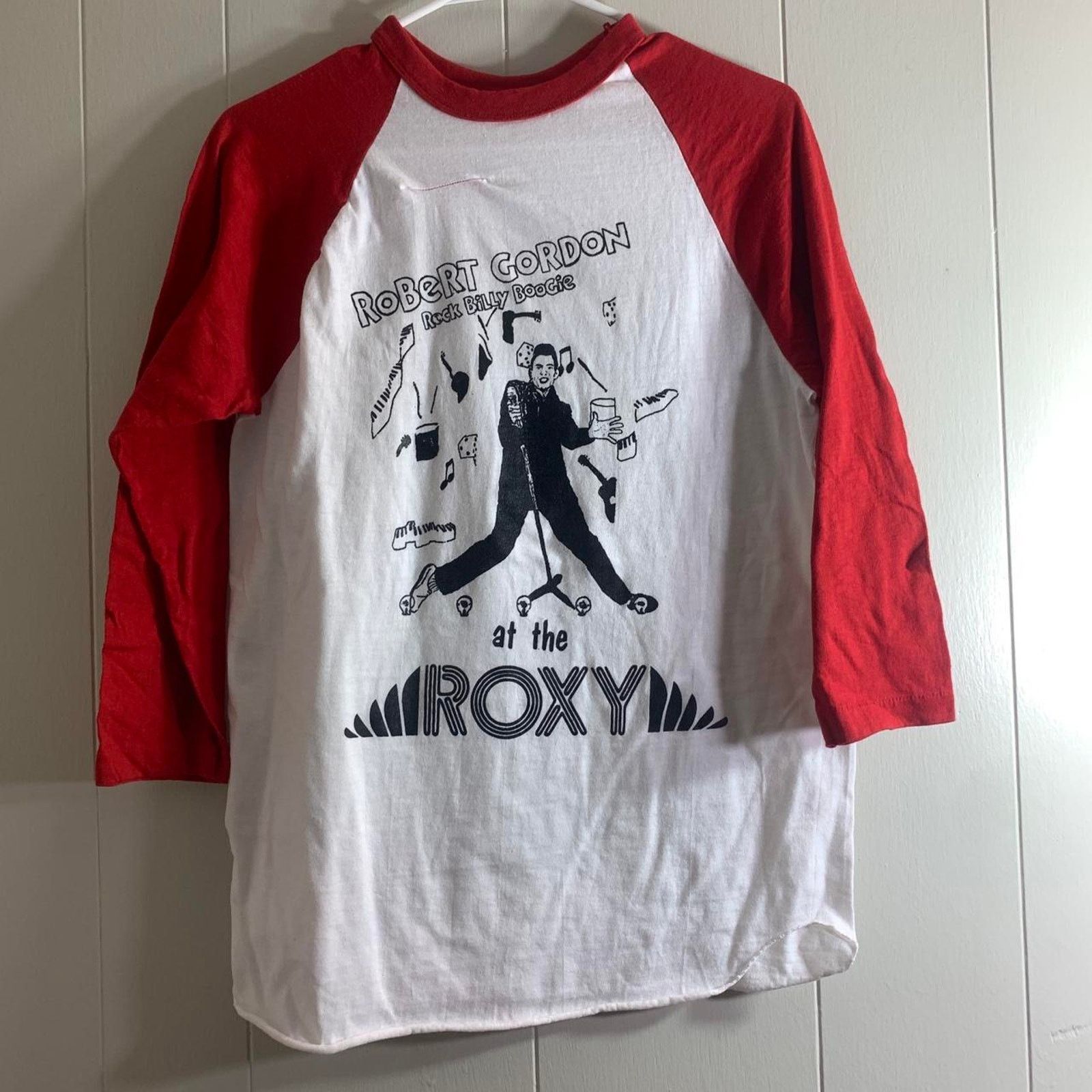 Vintage vintage 1978 ROBERT GORDON The Roxy 3/4 sleeve tee shirt XL Size US XL / EU 56 / 4 - 2 Thumbnail