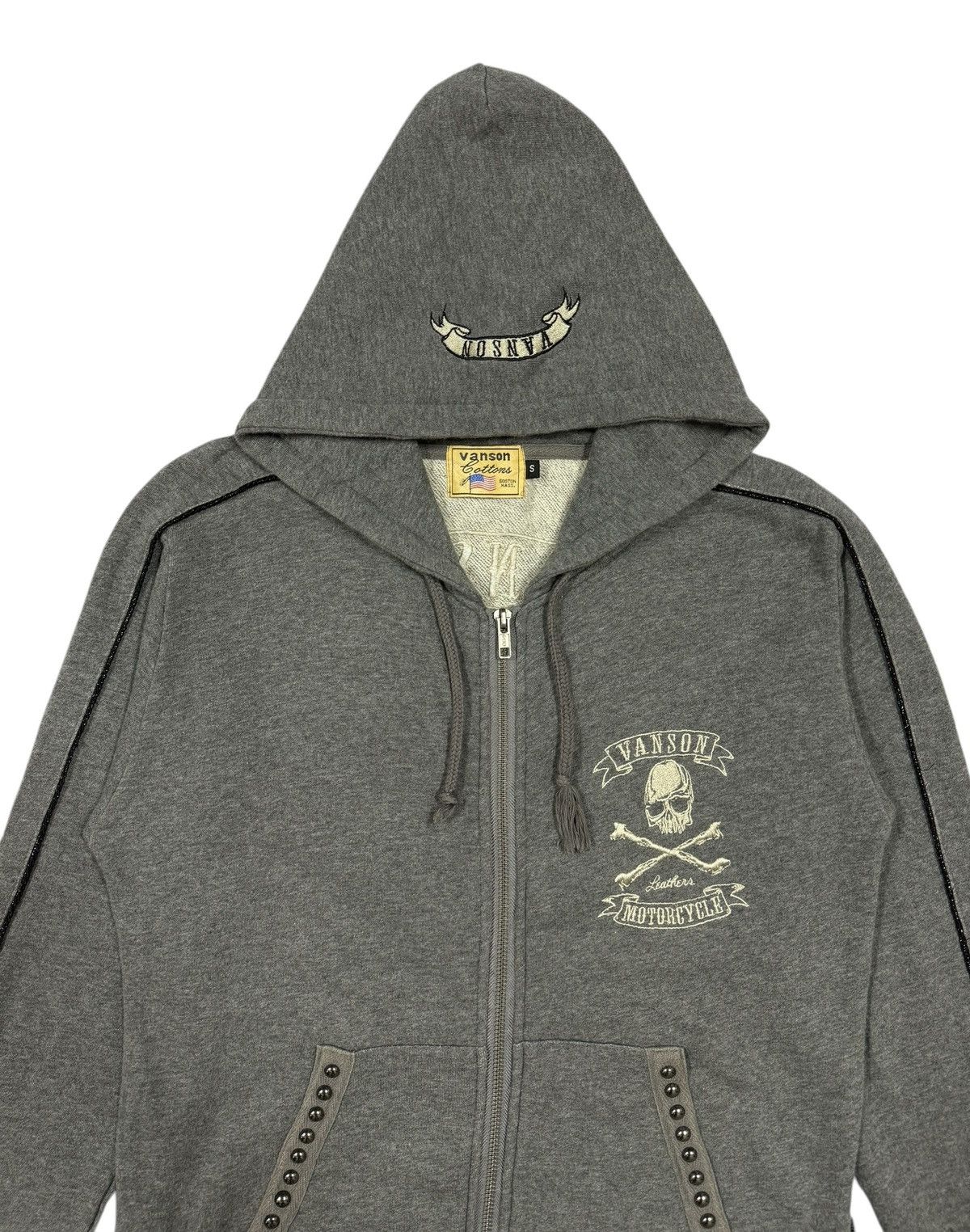 Japanese Brand × Vanson Leathers Vanson Leather Motorcycle SKull Embroidery Logo Zipper Size US S / EU 44-46 / 1 - 3 Thumbnail