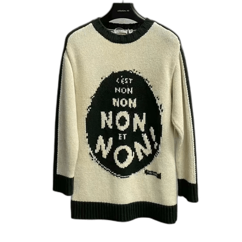 Dior Dior Dior White Cashmere Knit Sweater-2507 Size US M / EU 48-50 / 2 - 1 Thumbnail